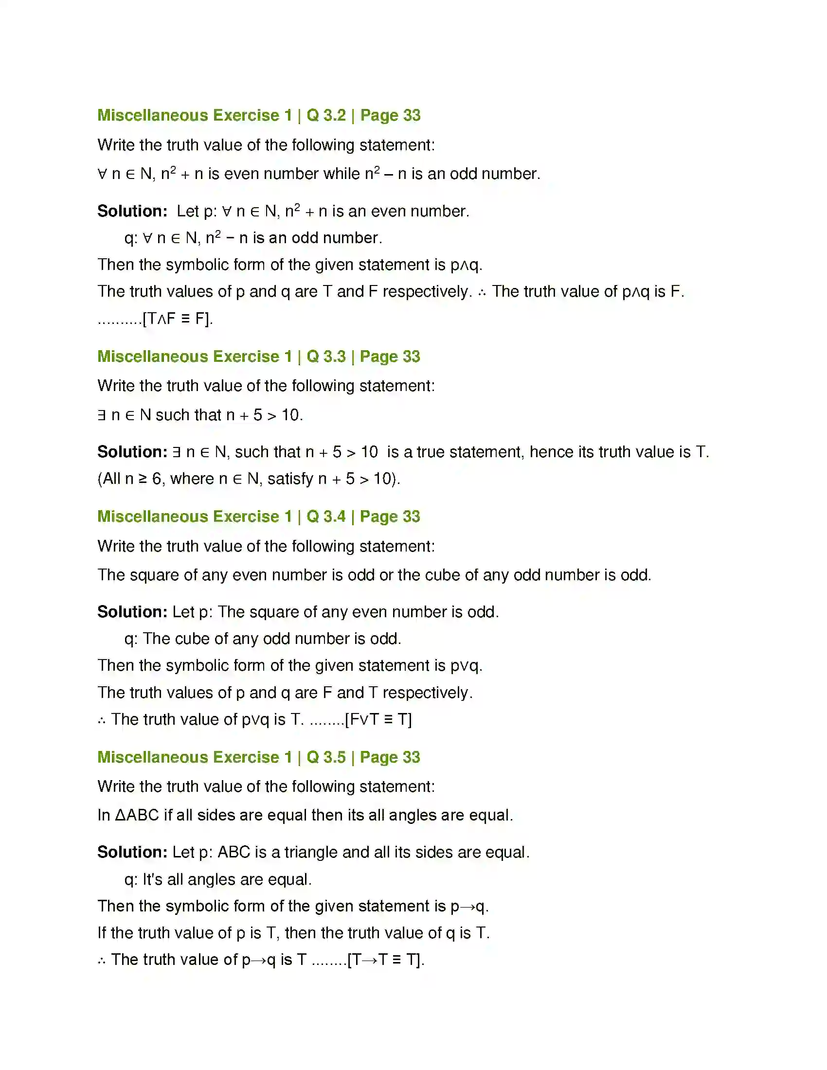 Maharashtra Board Class 12th Mathematics & Statistics-1 (Arts & Science) Mathematical Logic Solution 53