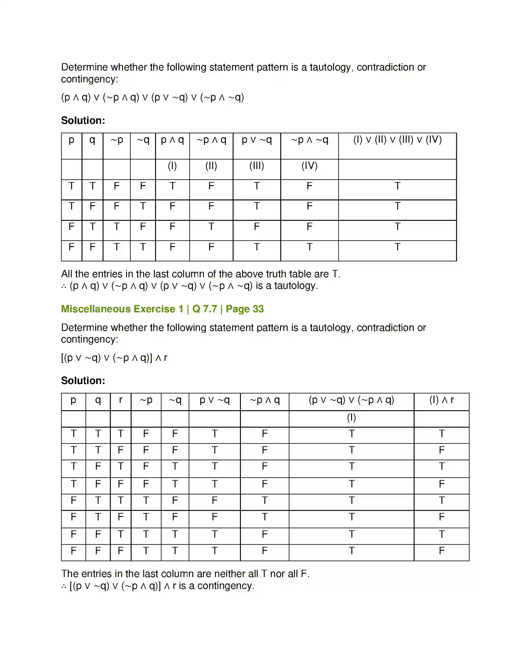 Maharashtra Board Class 12th Mathematics & Statistics-1 (Arts & Science) Mathematical Logic Solution 60
