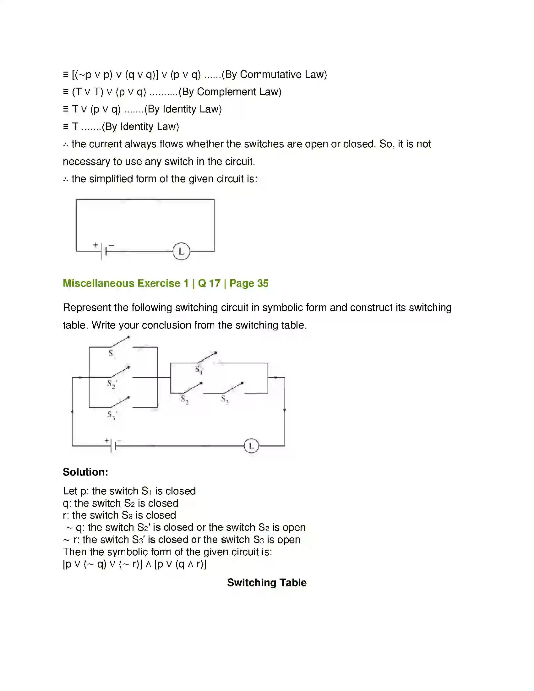 Maharashtra Board Class 12th Mathematics & Statistics-1 (Arts & Science) Mathematical Logic Solution 72