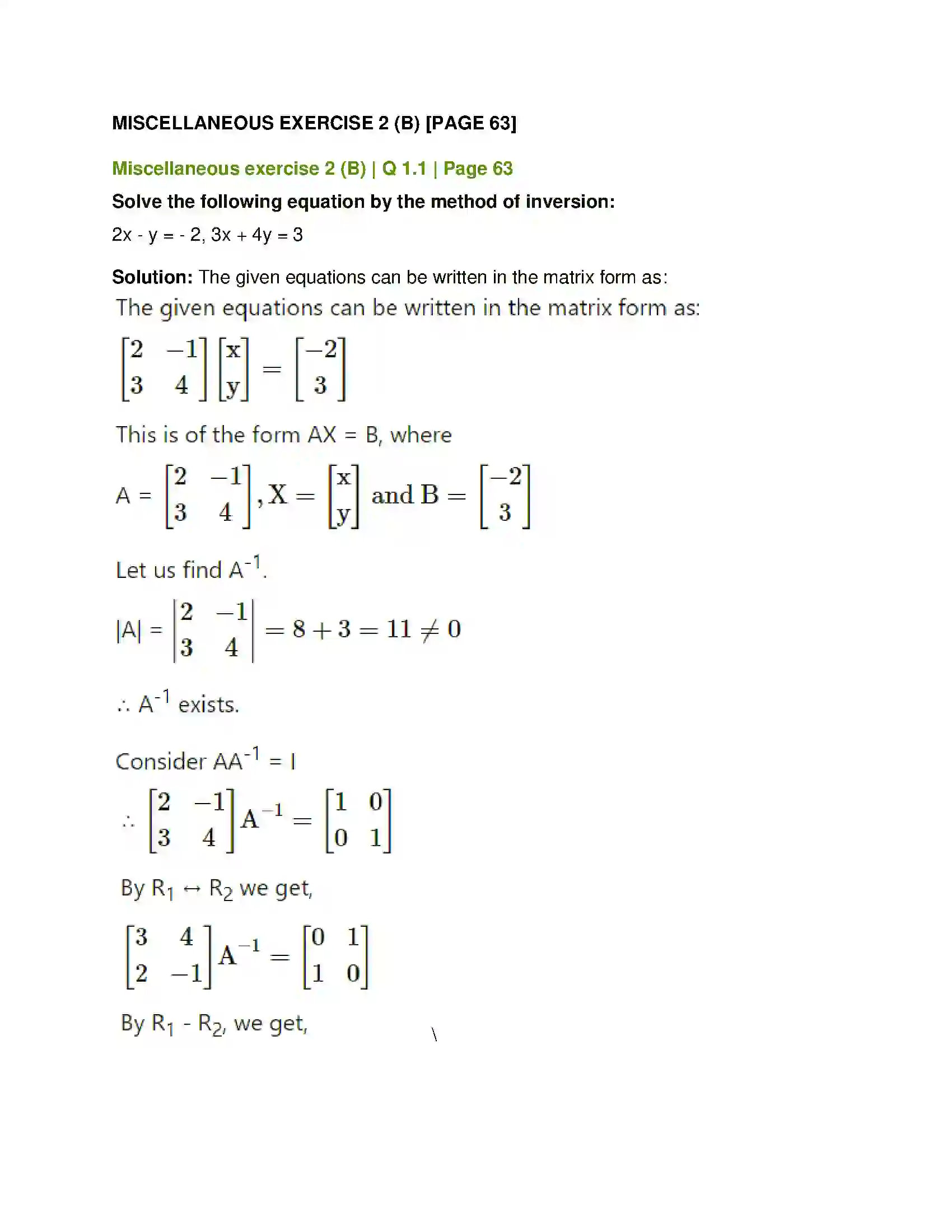 Maharashtra Board Class 12th Mathematics & Statistics-1 (Arts & Science) Matrics Solution 103