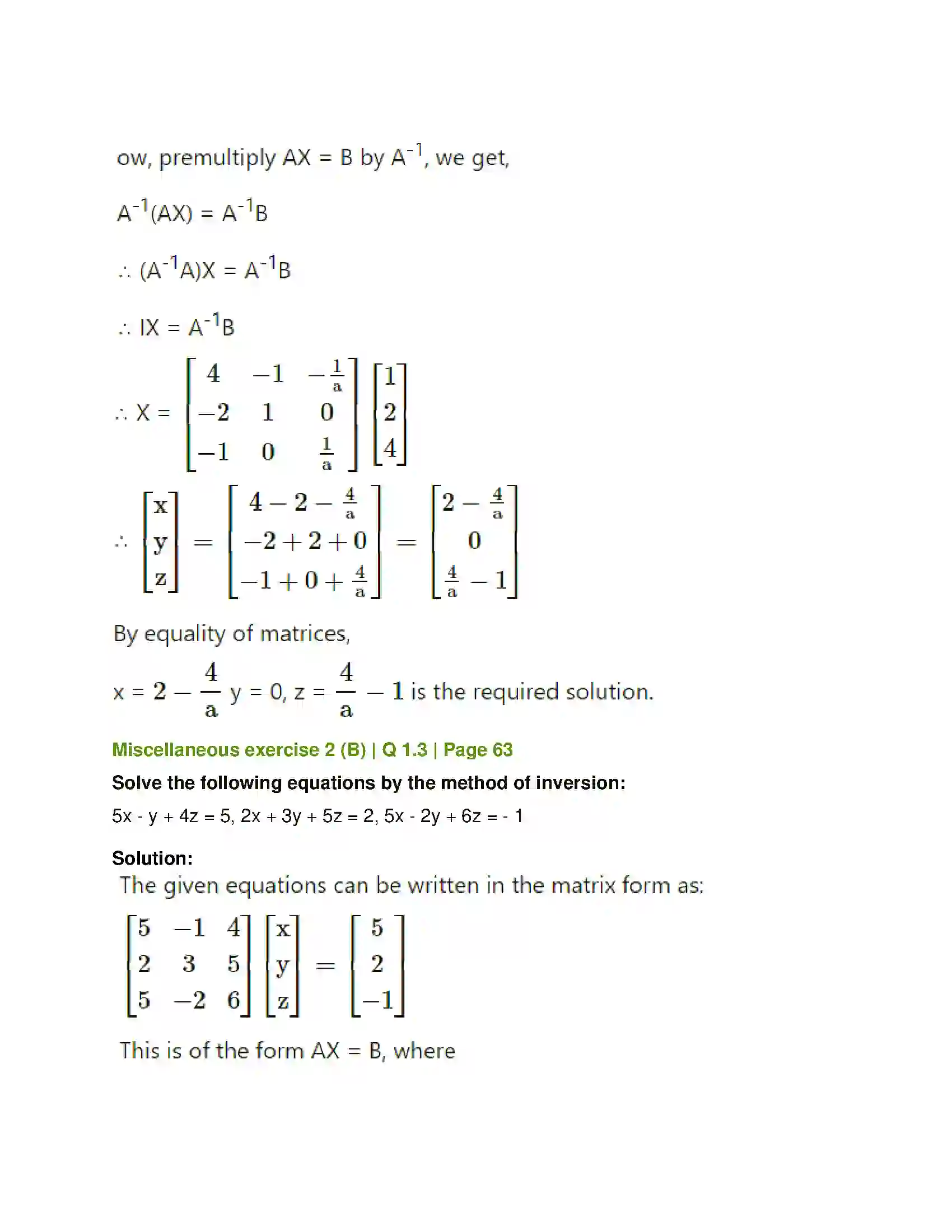 Maharashtra Board Class 12th Mathematics & Statistics-1 (Arts & Science) Matrics Solution 107