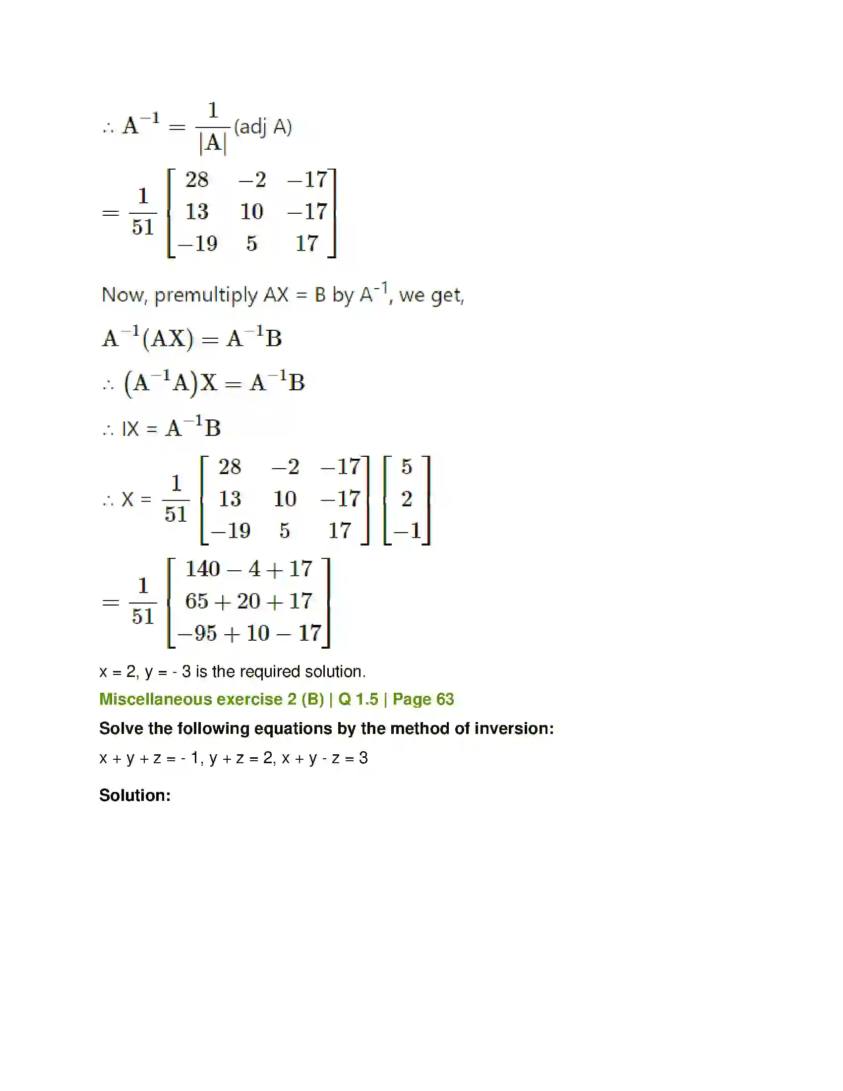 Maharashtra Board Class 12th Mathematics & Statistics-1 (Arts & Science) Matrics Solution 113