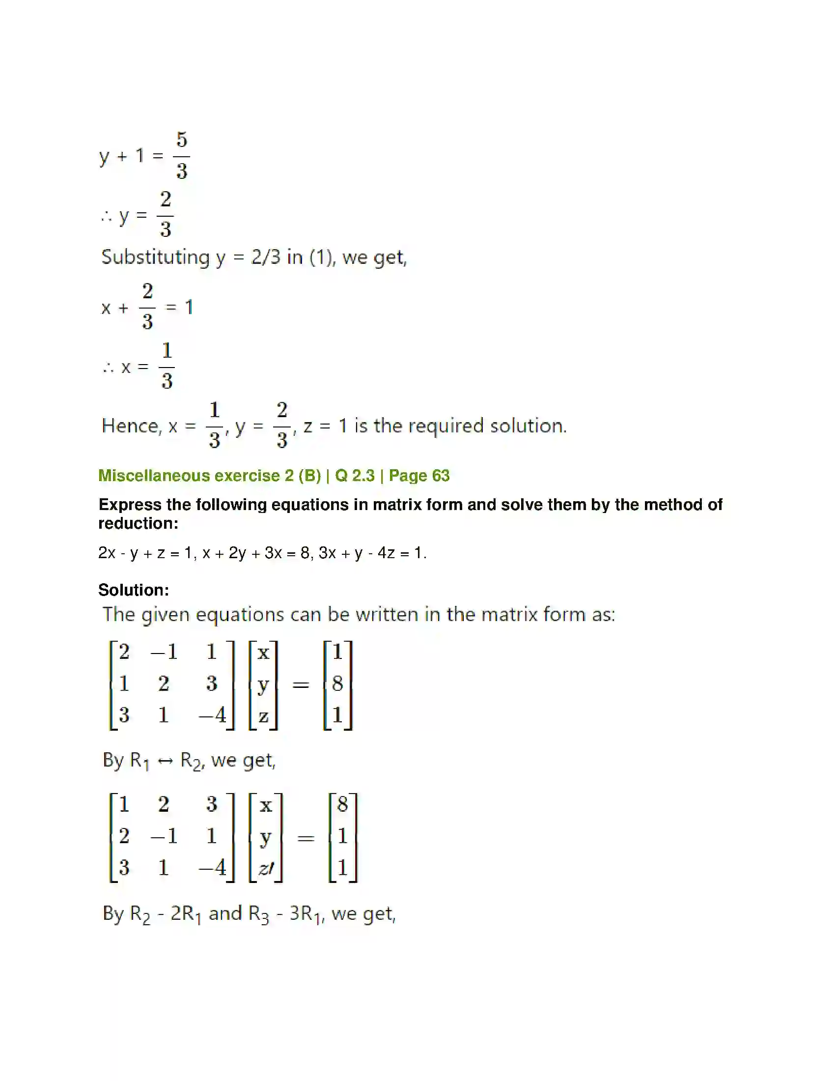 Maharashtra Board Class 12th Mathematics & Statistics-1 (Arts & Science) Matrics Solution 119