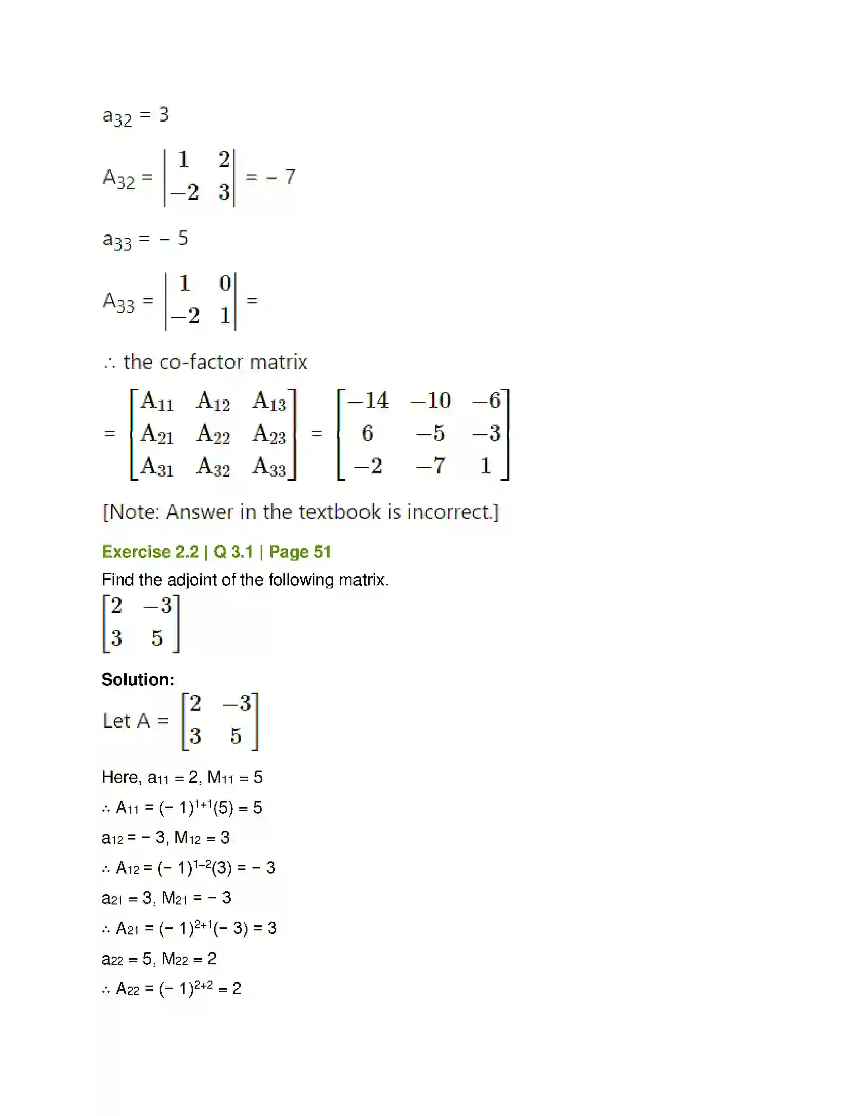Maharashtra Board Class 12th Mathematics & Statistics-1 (Arts & Science) Matrics Solution 13