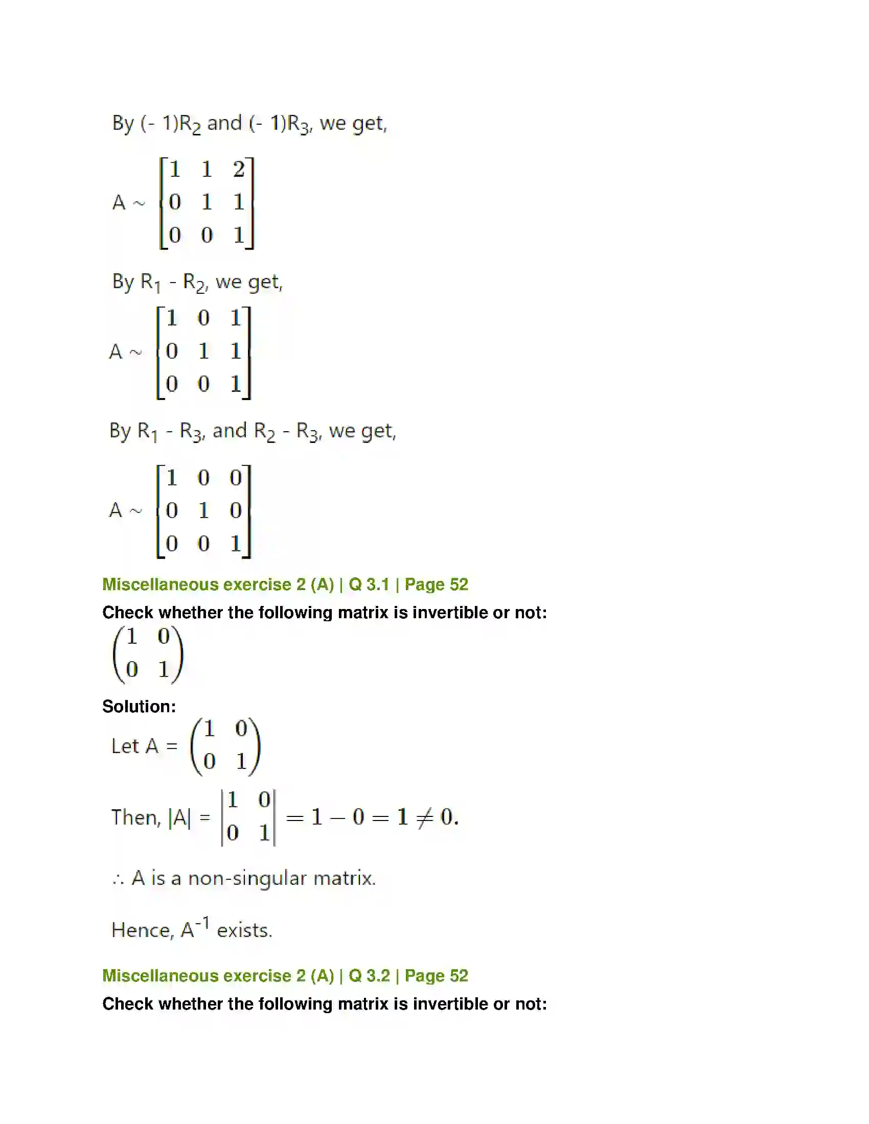 Maharashtra Board Class 12th Mathematics & Statistics-1 (Arts & Science) Matrics Solution 34