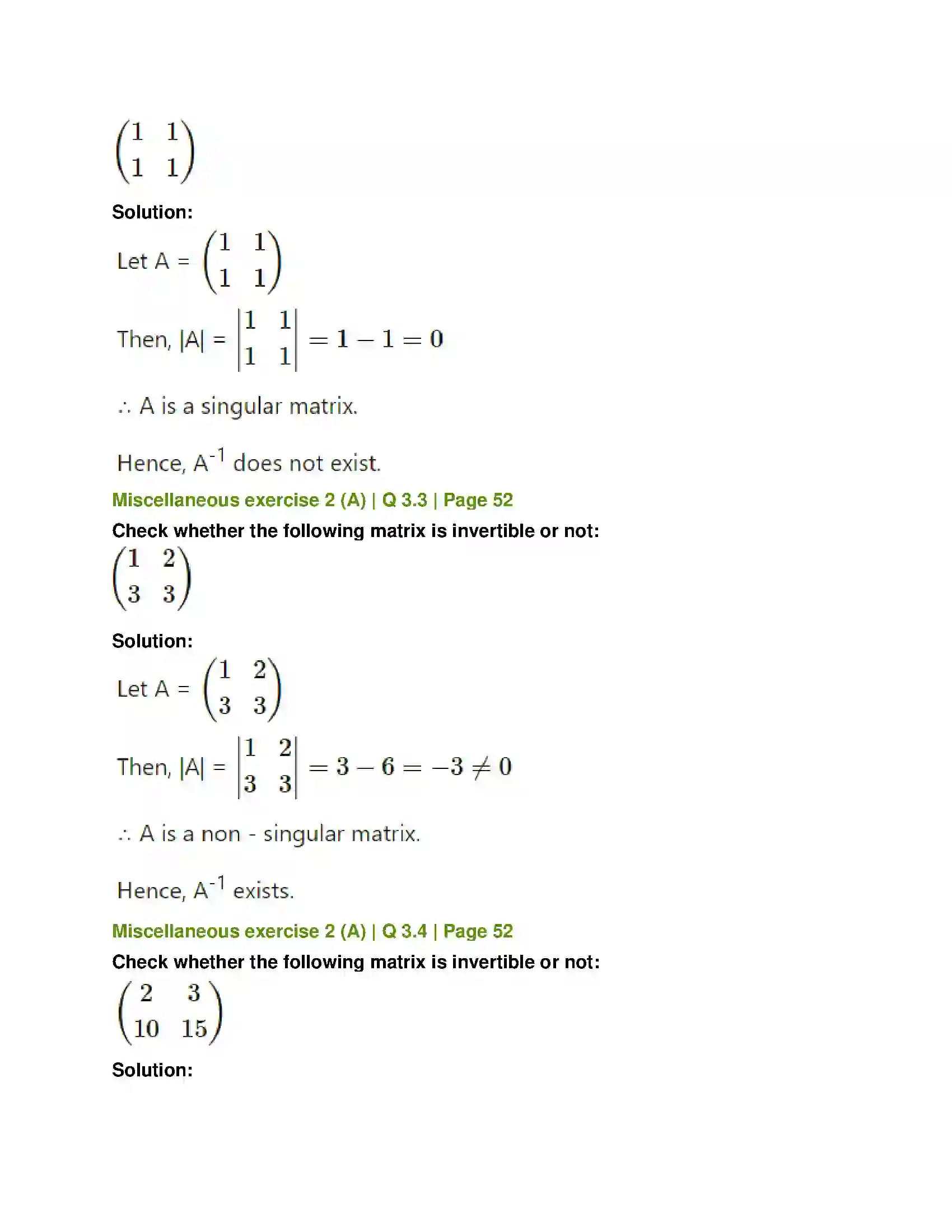 Maharashtra Board Class 12th Mathematics & Statistics-1 (Arts & Science) Matrics Solution 35