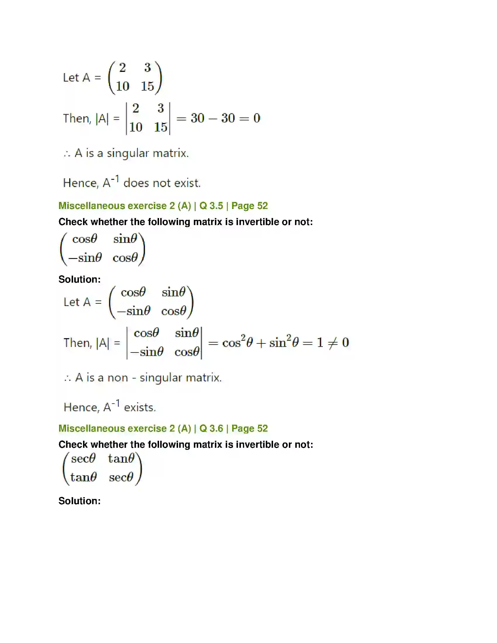 Maharashtra Board Class 12th Mathematics & Statistics-1 (Arts & Science) Matrics Solution 36
