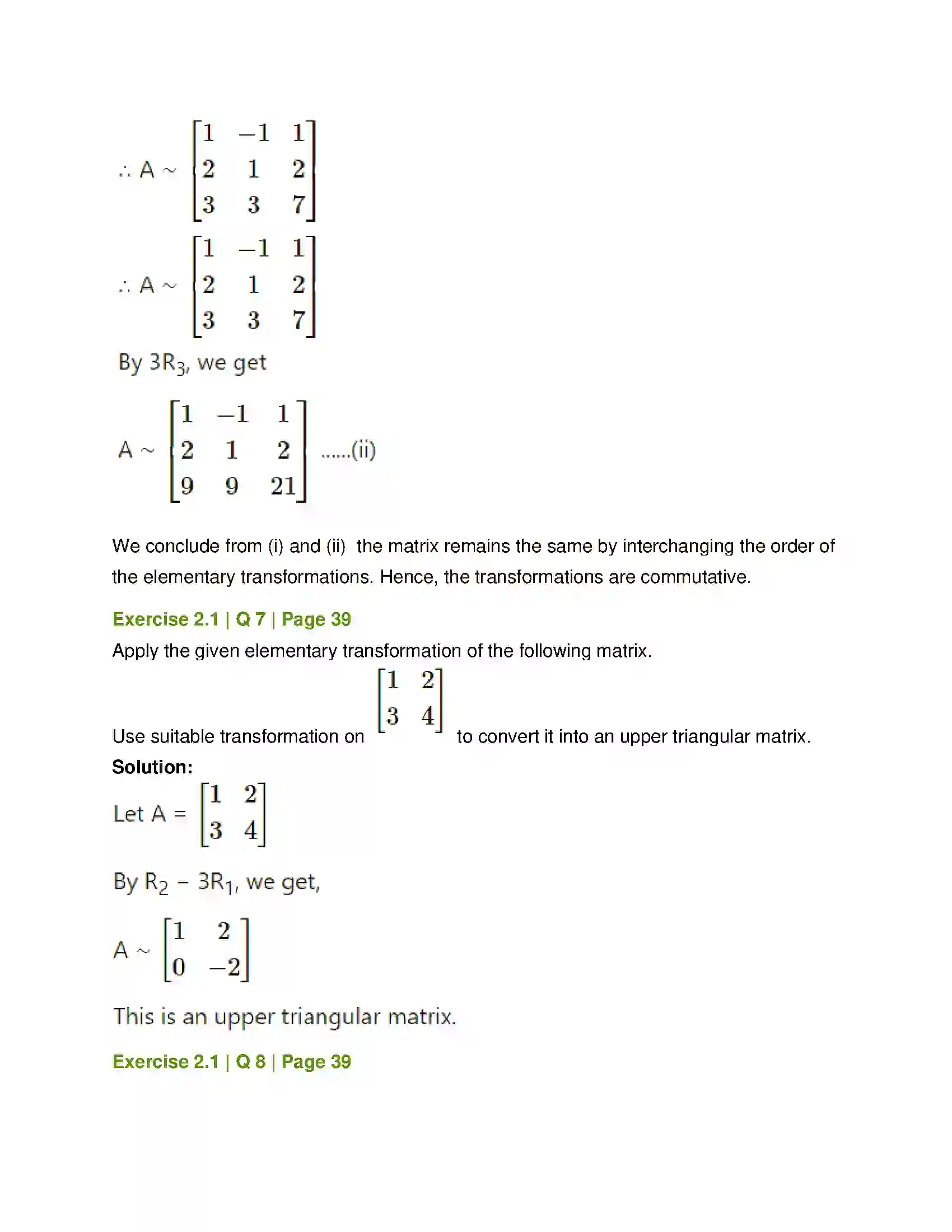 Maharashtra Board Class 12th Mathematics & Statistics-1 (Arts & Science) Matrics Solution 6