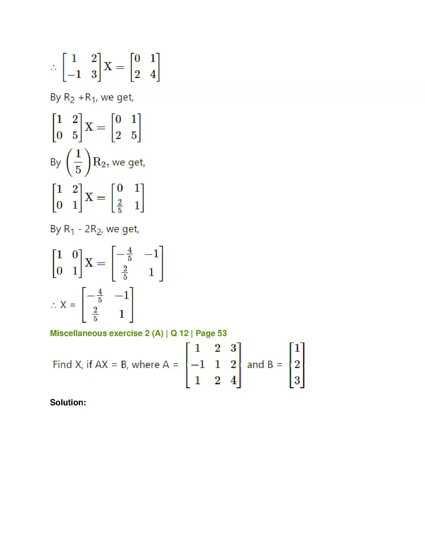 Maharashtra Board Class 12th Mathematics & Statistics-1 (Arts & Science) Matrics Solution 66