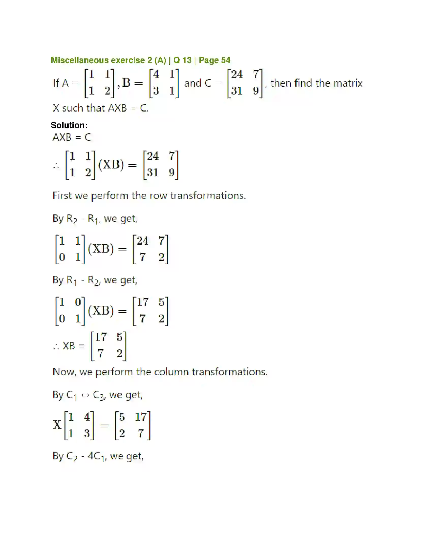 Maharashtra Board Class 12th Mathematics & Statistics-1 (Arts & Science) Matrics Solution 68