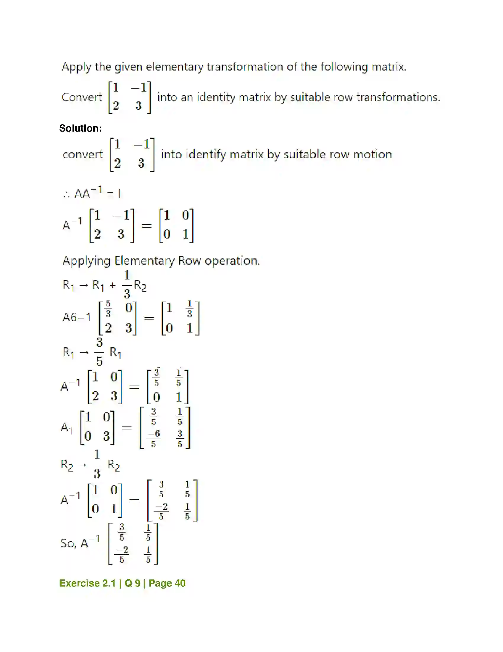 Maharashtra Board Class 12th Mathematics & Statistics-1 (Arts & Science) Matrics Solution 7