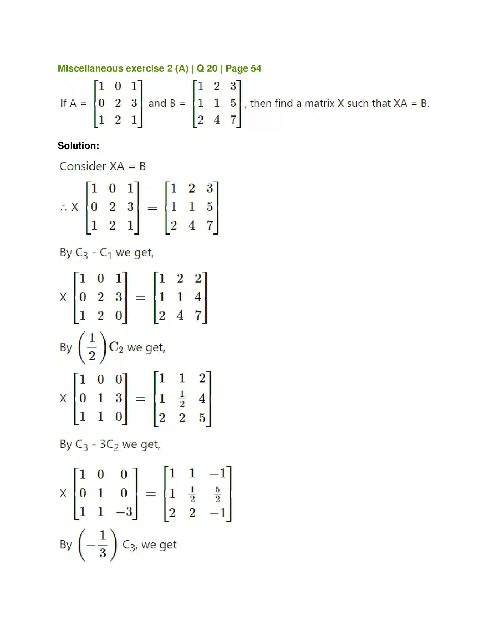 Maharashtra Board Class 12th Mathematics & Statistics-1 (Arts & Science) Matrics Solution 83
