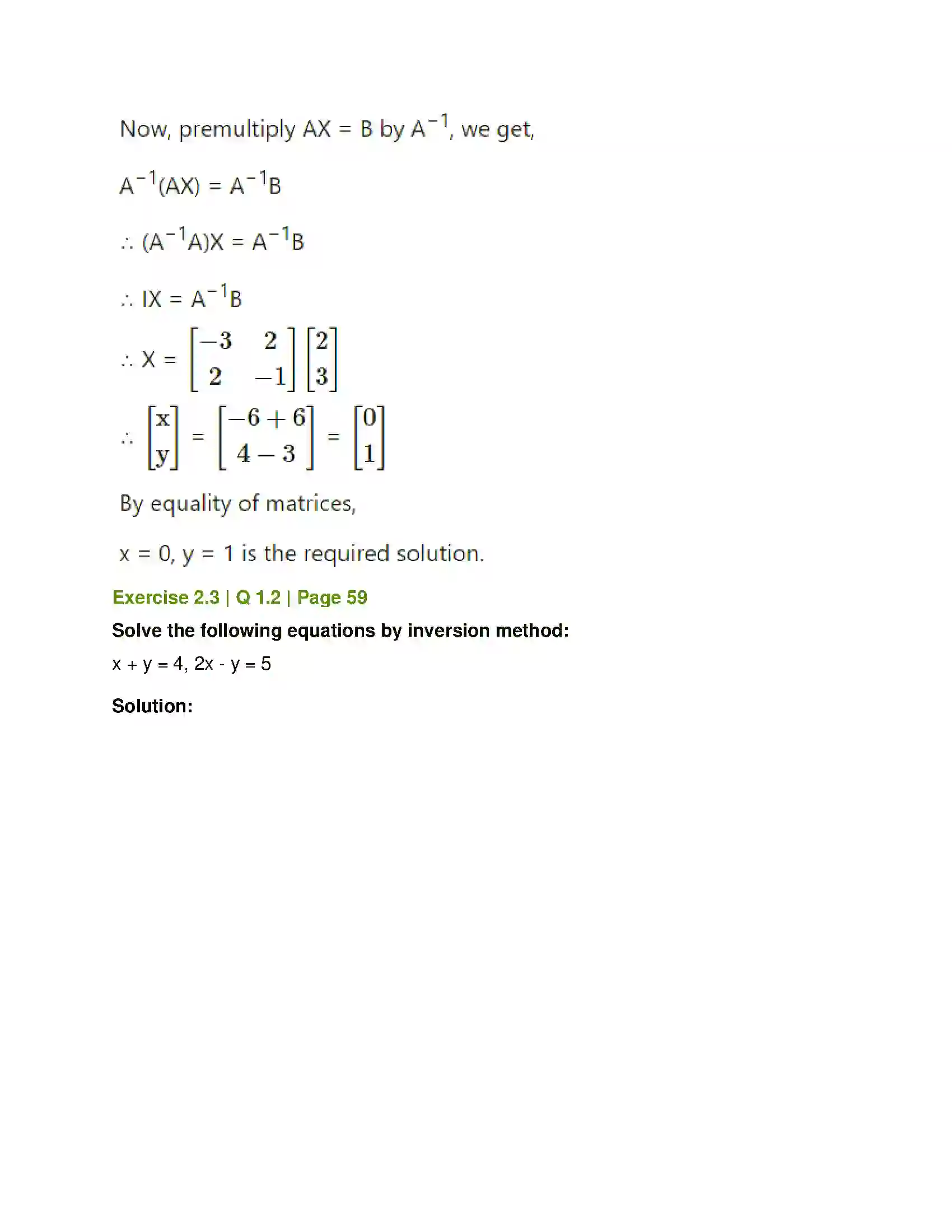 Maharashtra Board Class 12th Mathematics & Statistics-1 (Arts & Science) Matrics Solution 86