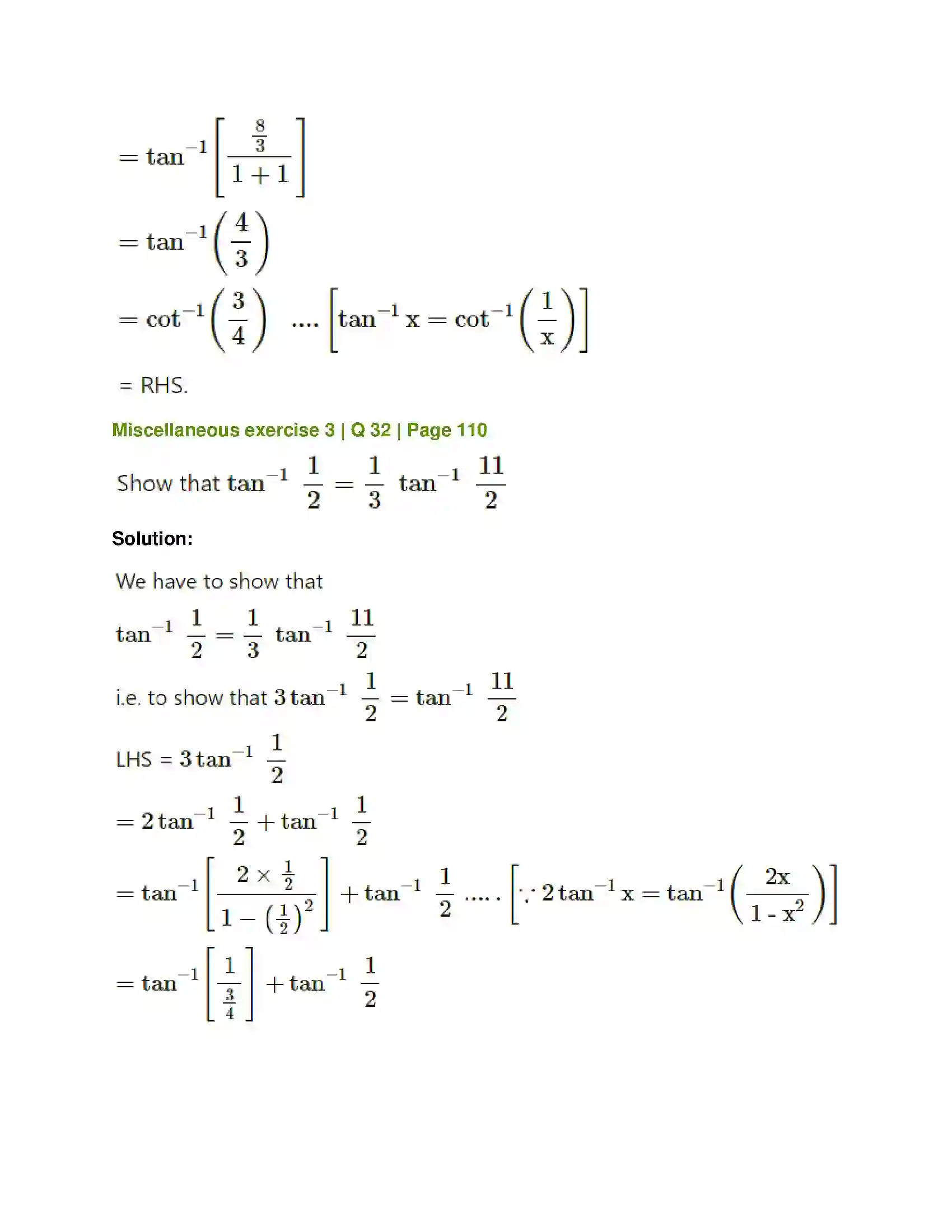 Maharashtra Board Class 12th Mathematics & Statistics-1 (Arts & Science) Trigonometric Functions Solution 101