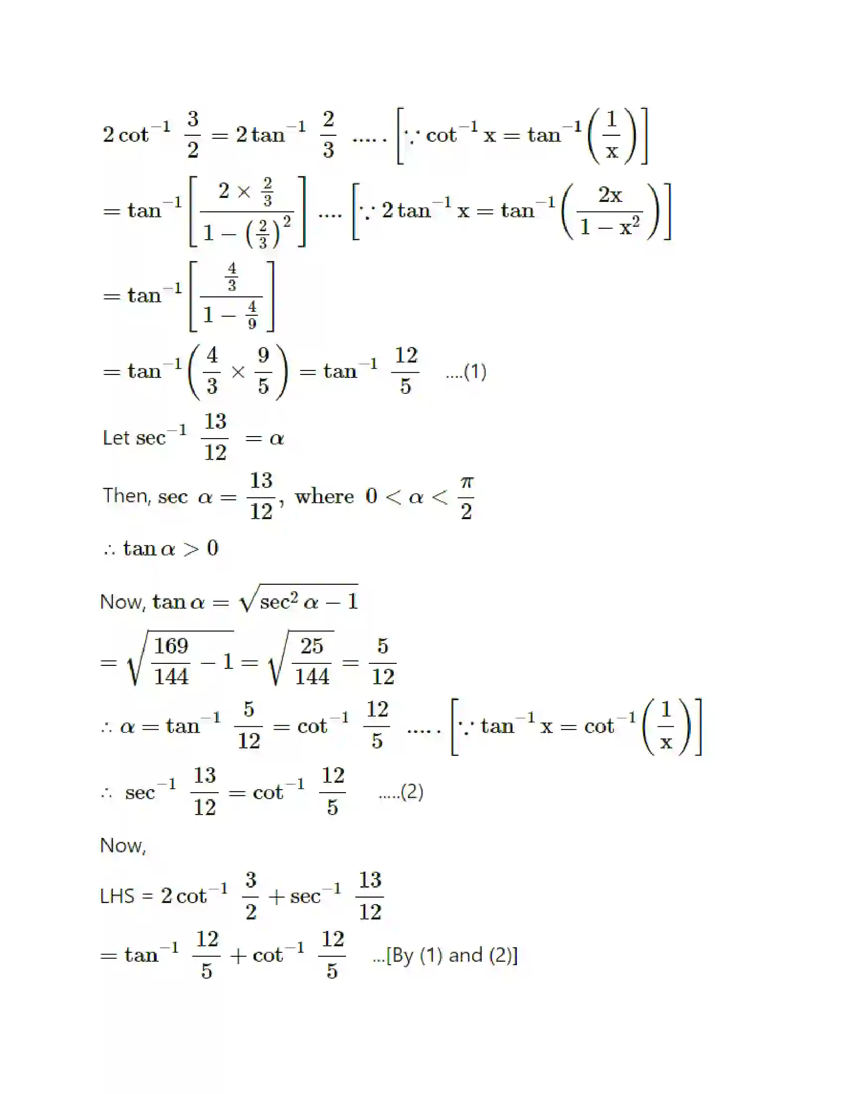 Maharashtra Board Class 12th Mathematics & Statistics-1 (Arts & Science) Trigonometric Functions Solution 103