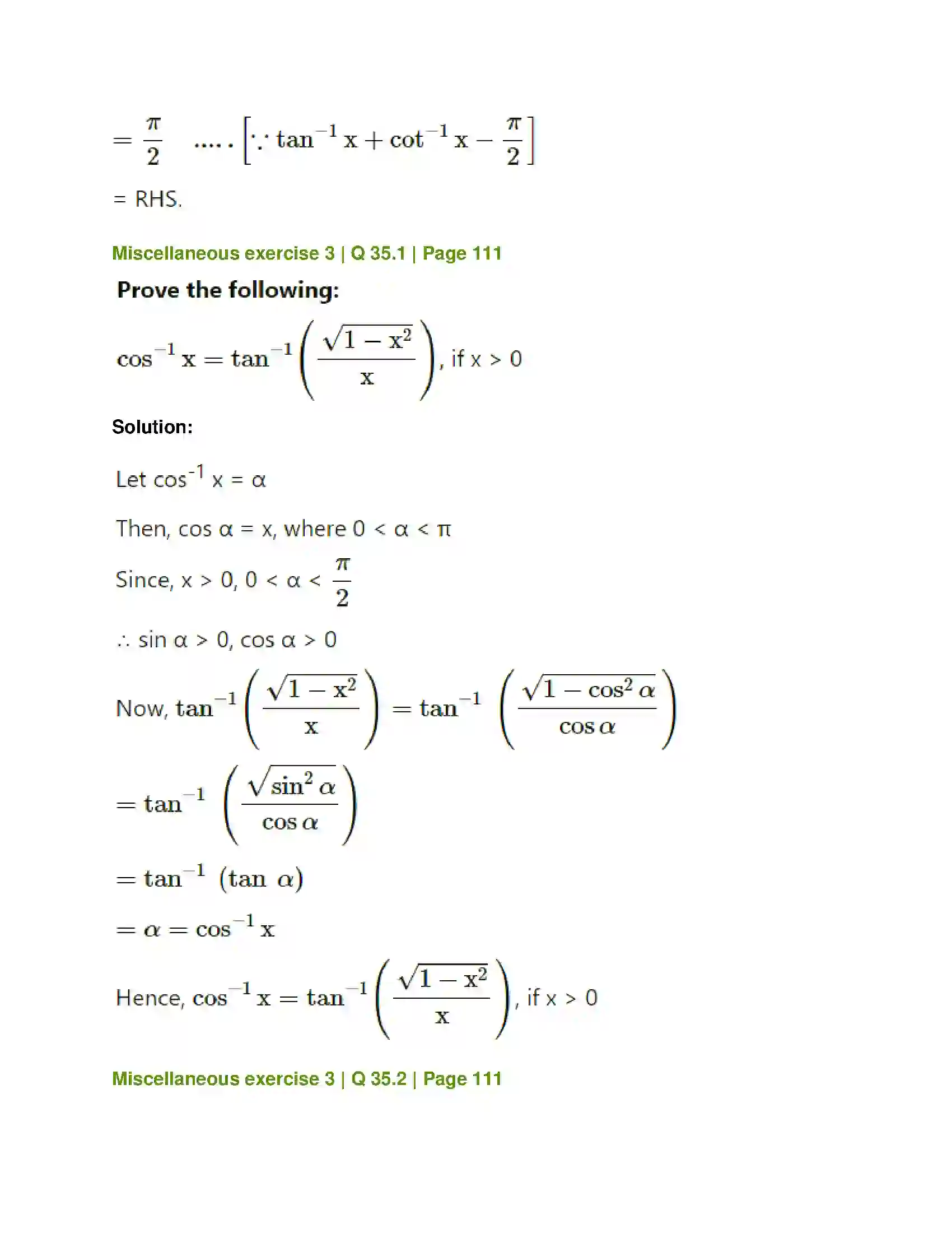 Maharashtra Board Class 12th Mathematics & Statistics-1 (Arts & Science) Trigonometric Functions Solution 104