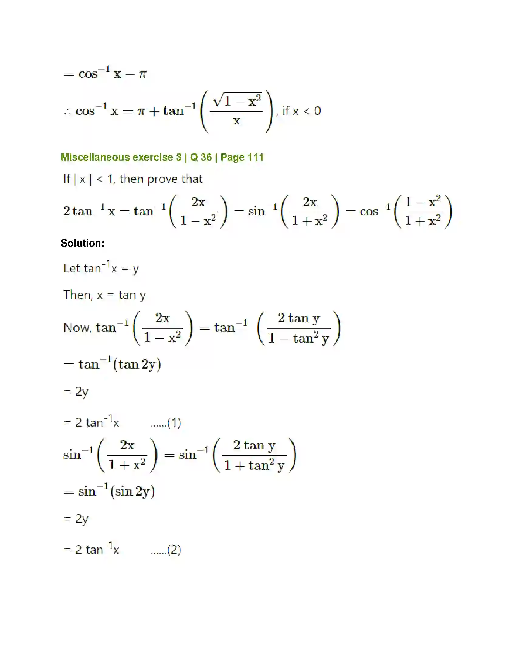 Maharashtra Board Class 12th Mathematics & Statistics-1 (Arts & Science) Trigonometric Functions Solution 106