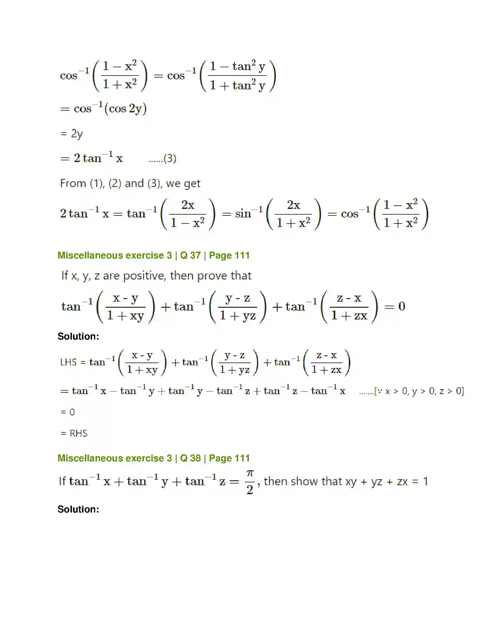 Maharashtra Board Class 12th Mathematics & Statistics-1 (Arts & Science) Trigonometric Functions Solution 107