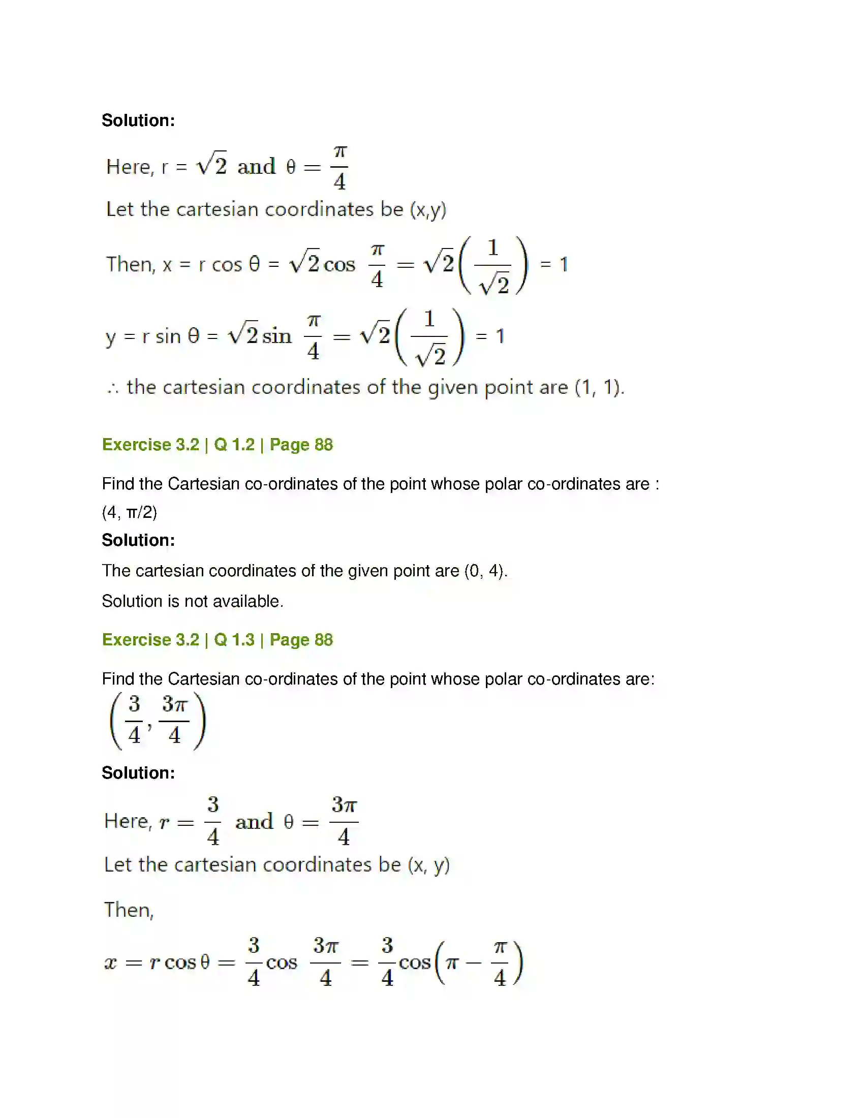 Maharashtra Board Class 12th Mathematics & Statistics-1 (Arts & Science) Trigonometric Functions Solution 18