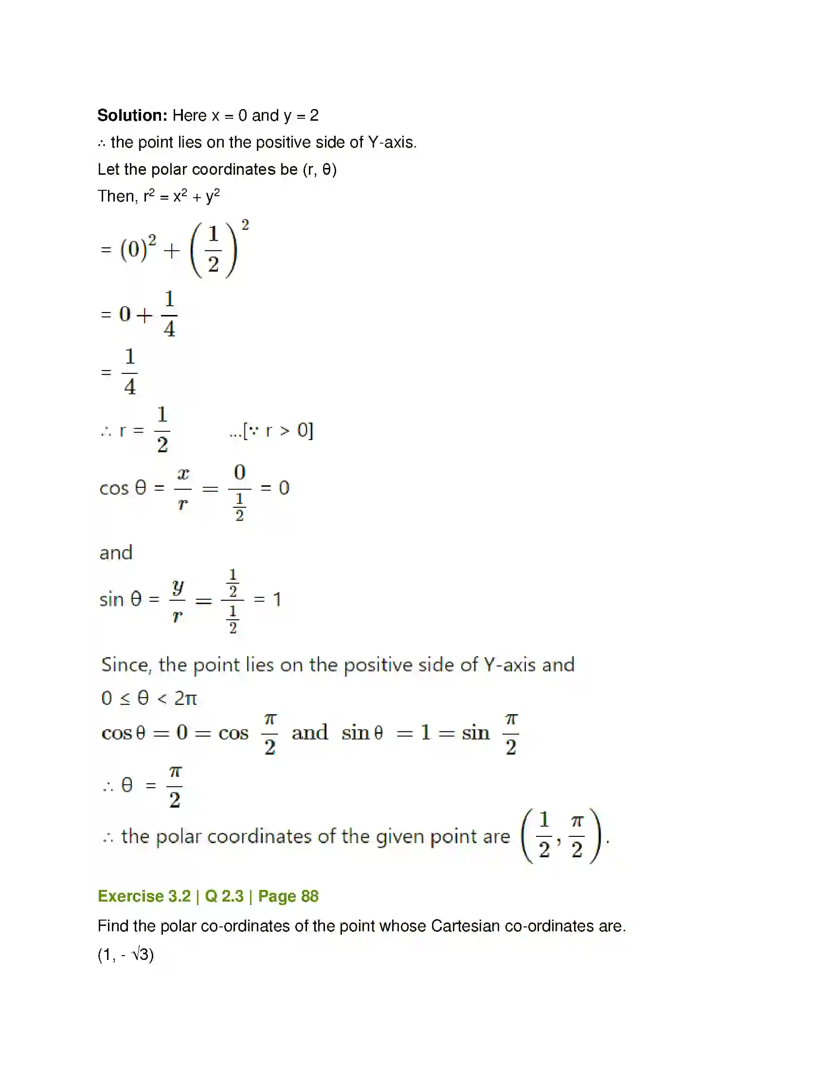 Maharashtra Board Class 12th Mathematics & Statistics-1 (Arts & Science) Trigonometric Functions Solution 21