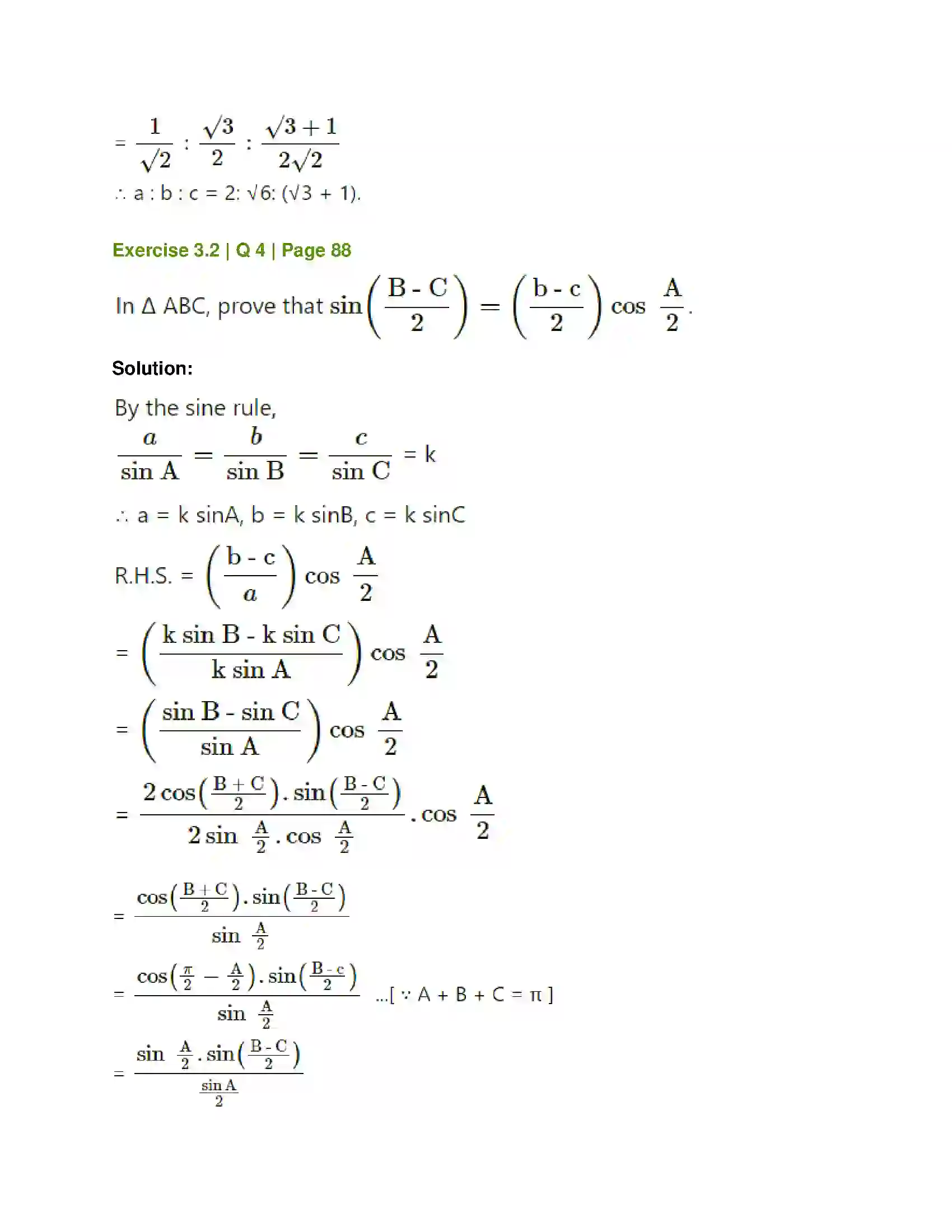 Maharashtra Board Class 12th Mathematics & Statistics-1 (Arts & Science) Trigonometric Functions Solution 24