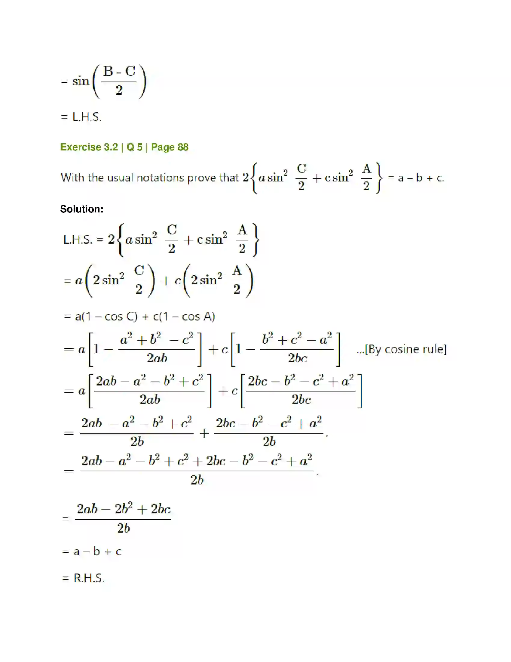 Maharashtra Board Class 12th Mathematics & Statistics-1 (Arts & Science) Trigonometric Functions Solution 25