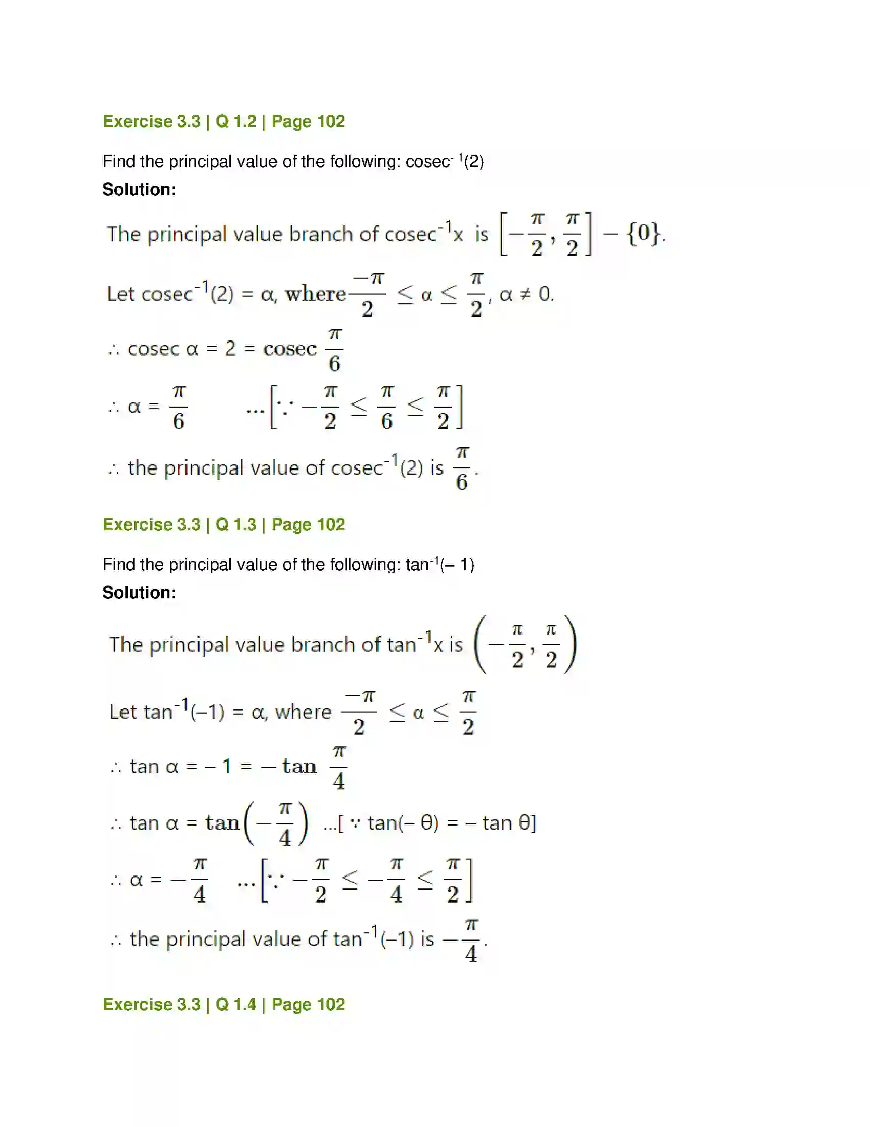 Maharashtra Board Class 12th Mathematics & Statistics-1 (Arts & Science) Trigonometric Functions Solution 35