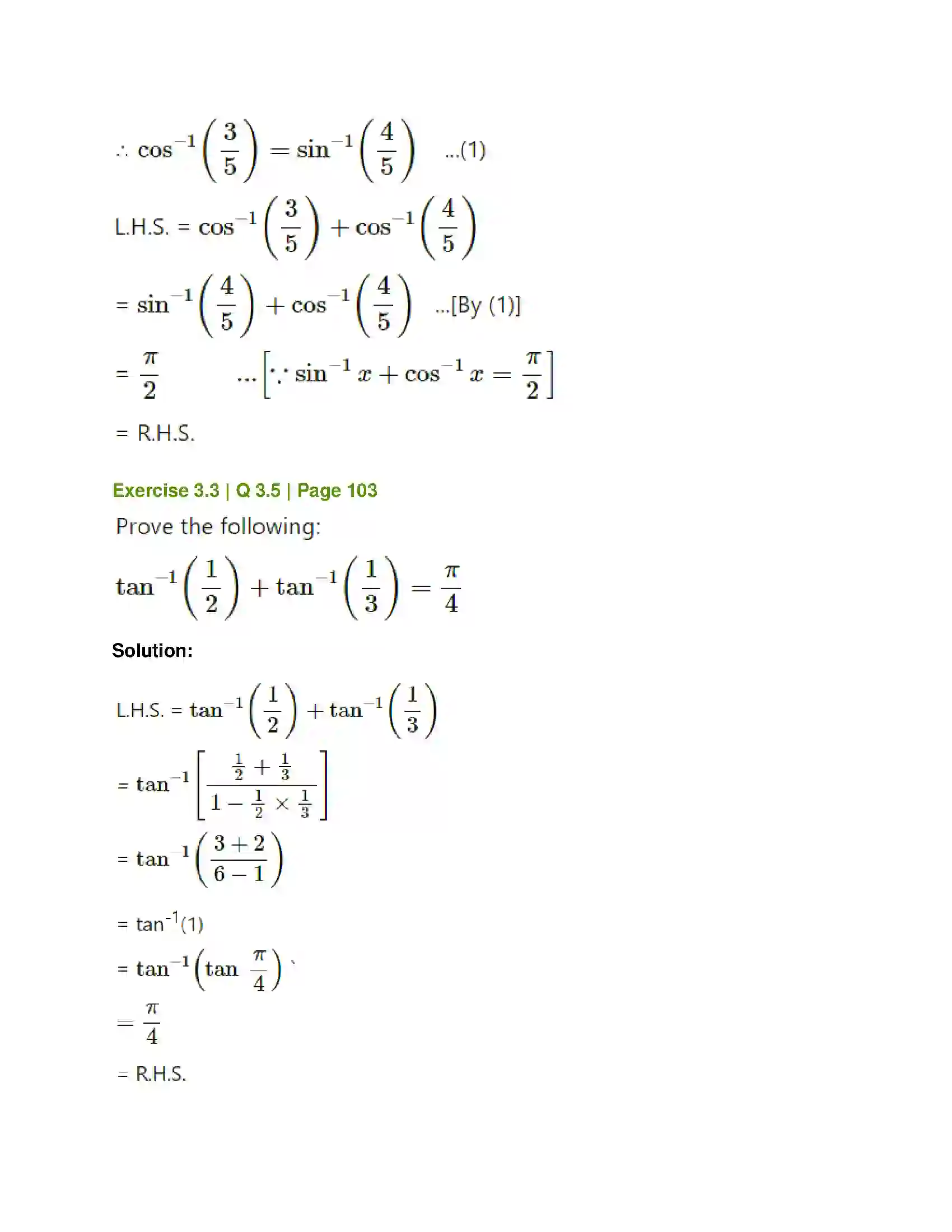 Maharashtra Board Class 12th Mathematics & Statistics-1 (Arts & Science) Trigonometric Functions Solution 48