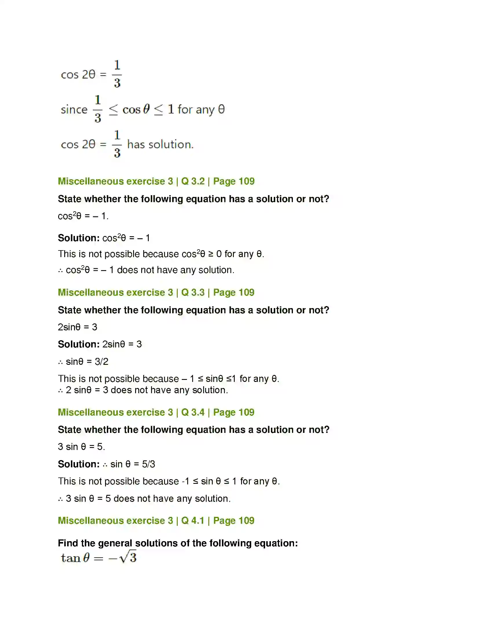 Maharashtra Board Class 12th Mathematics & Statistics-1 (Arts & Science) Trigonometric Functions Solution 66