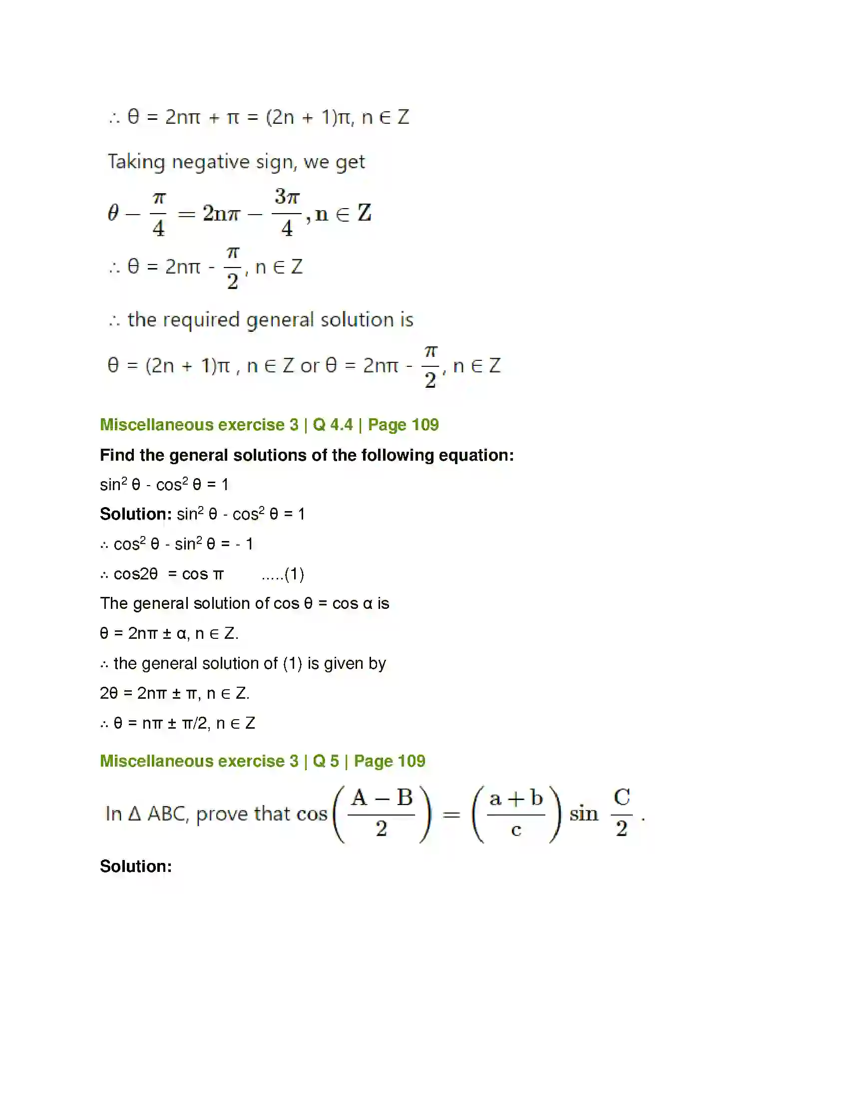 Maharashtra Board Class 12th Mathematics & Statistics-1 (Arts & Science) Trigonometric Functions Solution 69