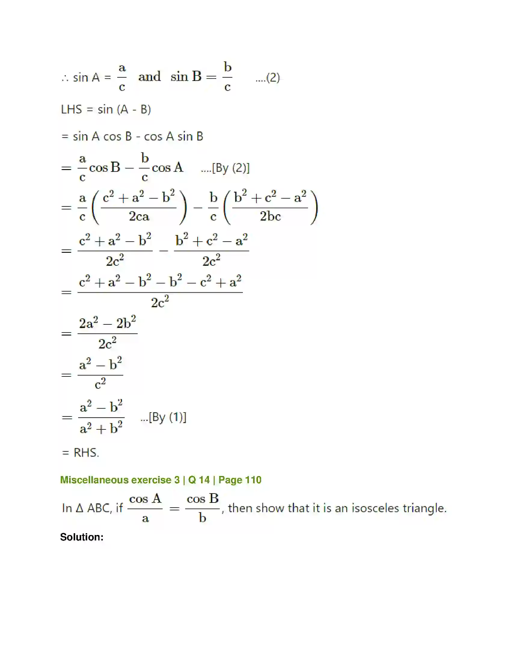 Maharashtra Board Class 12th Mathematics & Statistics-1 (Arts & Science) Trigonometric Functions Solution 84