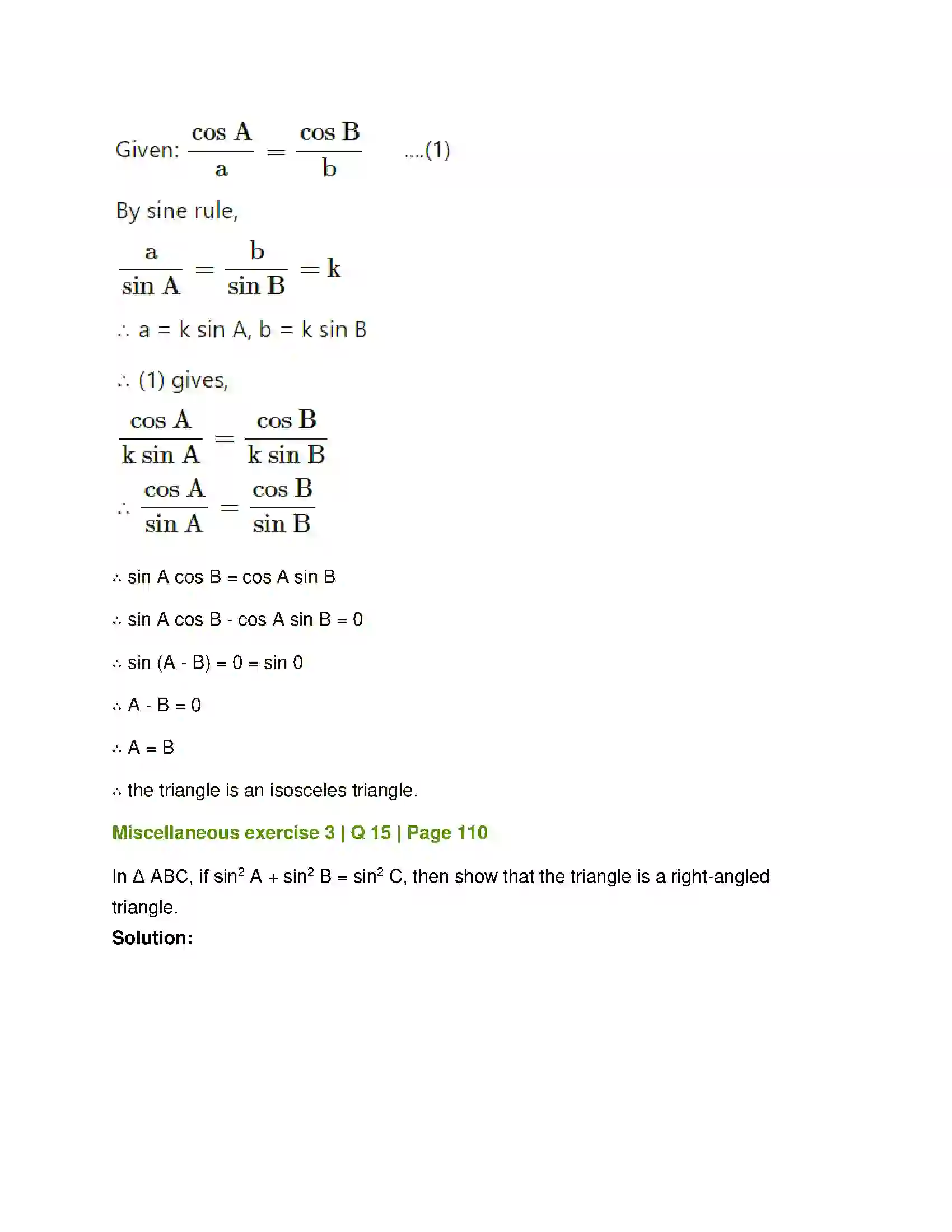 Maharashtra Board Class 12th Mathematics & Statistics-1 (Arts & Science) Trigonometric Functions Solution 85