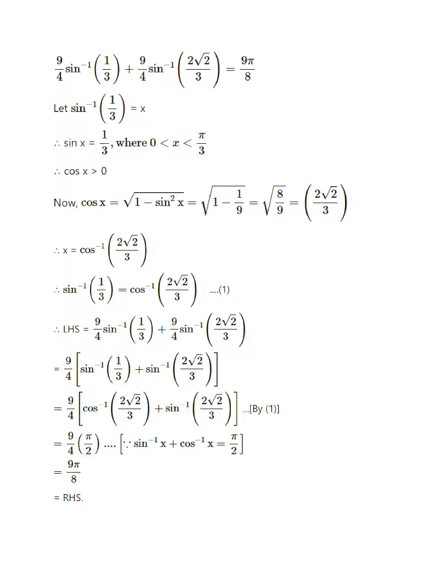 Maharashtra Board Class 12th Mathematics & Statistics-1 (Arts & Science) Trigonometric Functions Solution 93