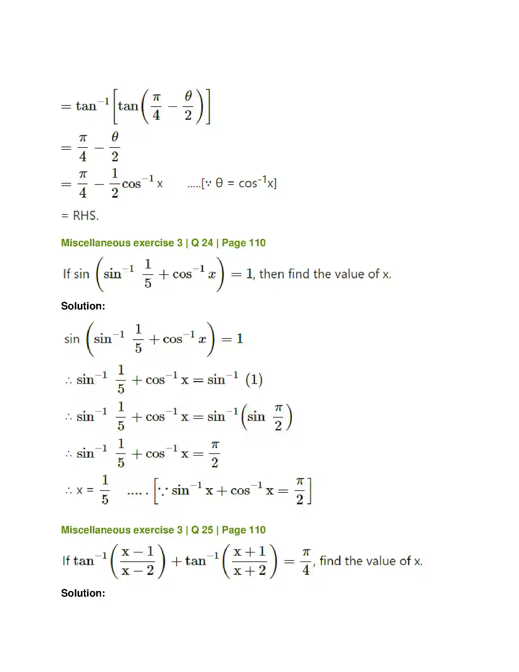 Maharashtra Board Class 12th Mathematics & Statistics-1 (Arts & Science) Trigonometric Functions Solution 95