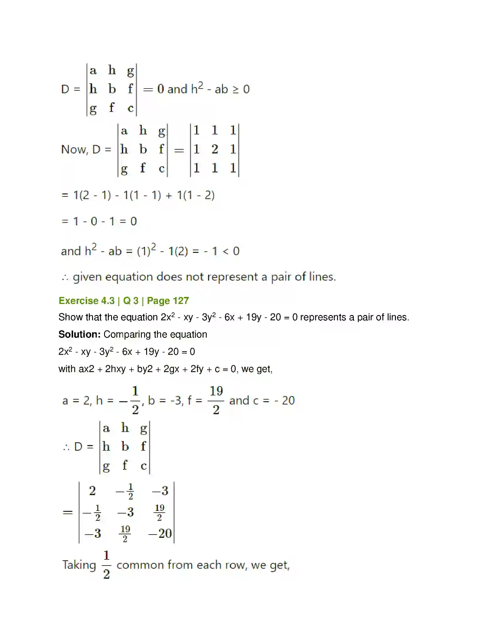 Maharashtra Board Class 12th Mathematics & Statistics-1 (Arts & Science) Pair of Straight Lines Solution 27