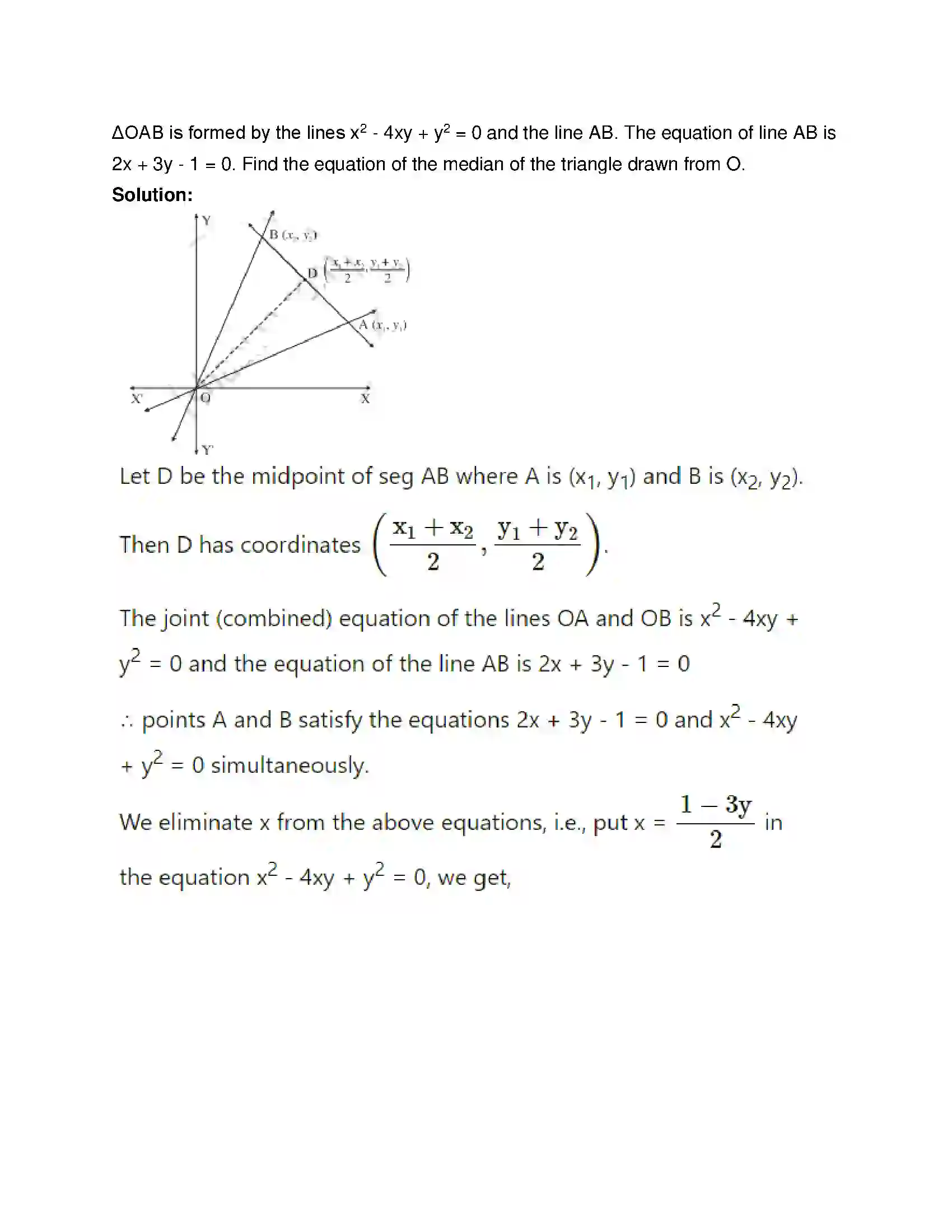 Maharashtra Board Class 12th Mathematics & Statistics-1 (Arts & Science) Pair of Straight Lines Solution 37