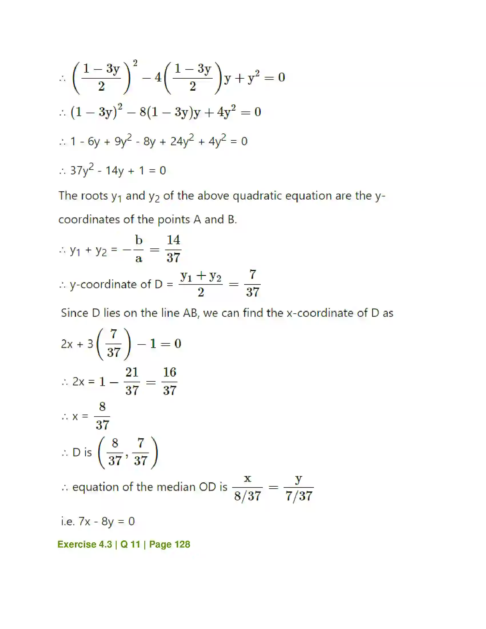 Maharashtra Board Class 12th Mathematics & Statistics-1 (Arts & Science) Pair of Straight Lines Solution 38
