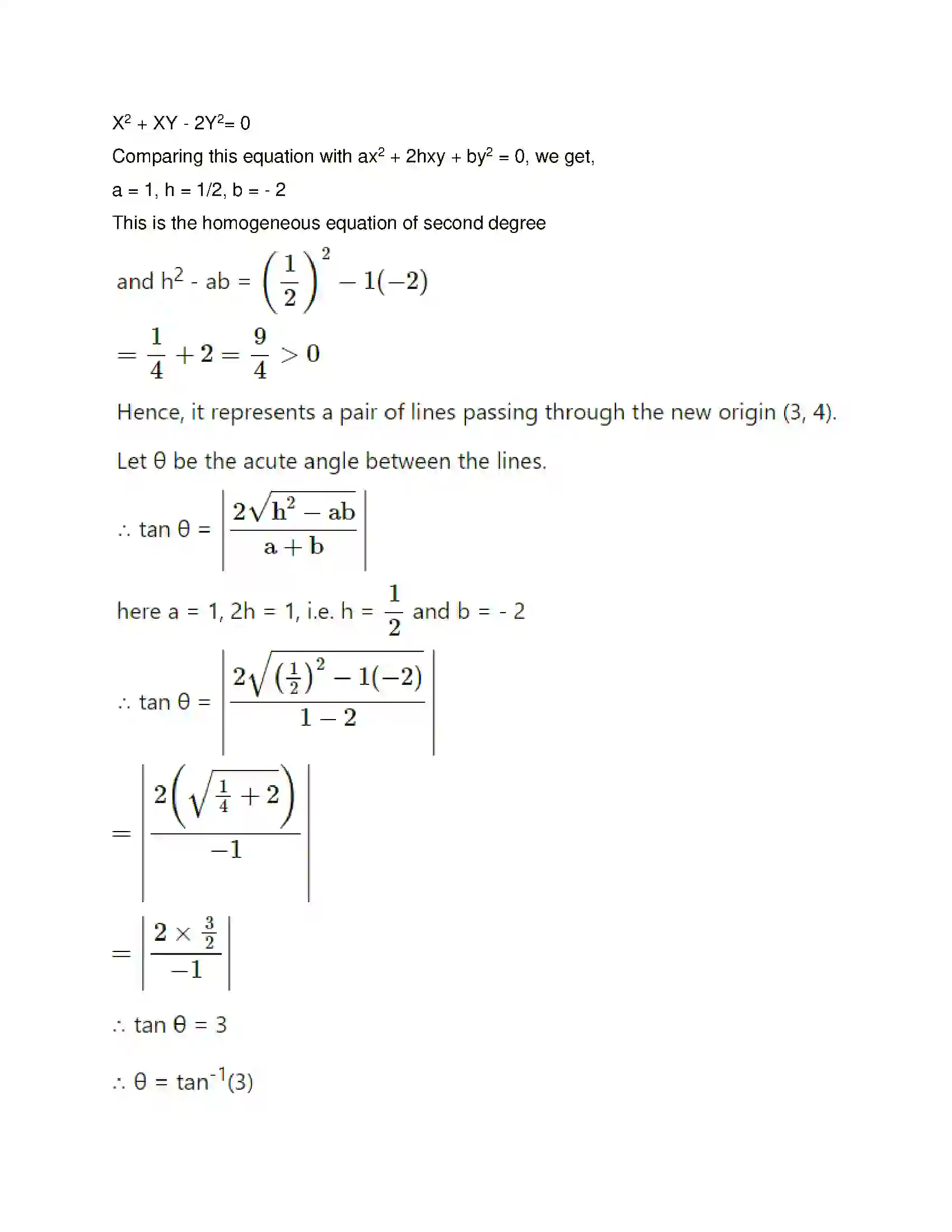 Maharashtra Board Class 12th Mathematics & Statistics-1 (Arts & Science) Pair of Straight Lines Solution 71
