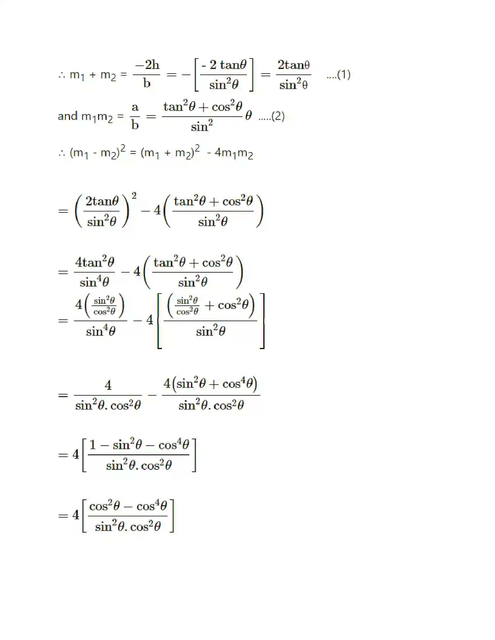 Maharashtra Board Class 12th Mathematics & Statistics-1 (Arts & Science) Pair of Straight Lines Solution 81