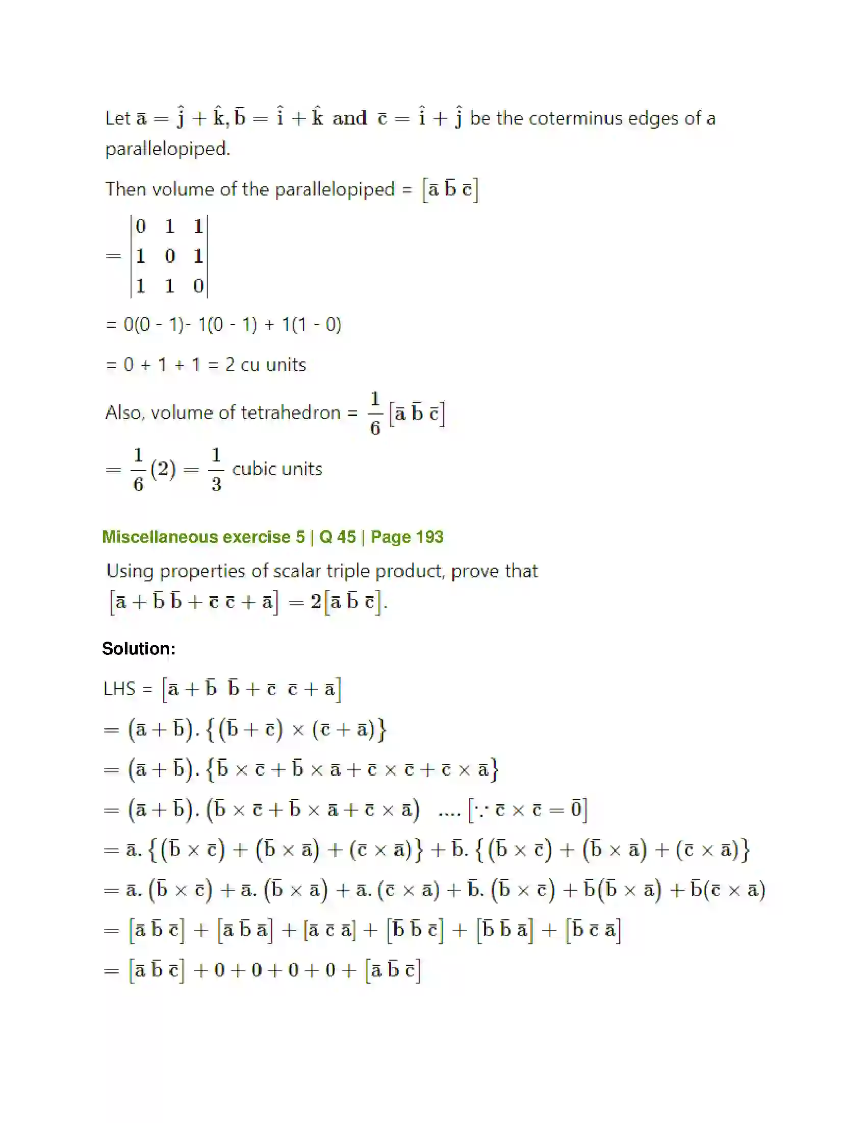 Maharashtra Board Class 12th Mathematics & Statistics-1 (Arts & Science) Vectors Solution 131