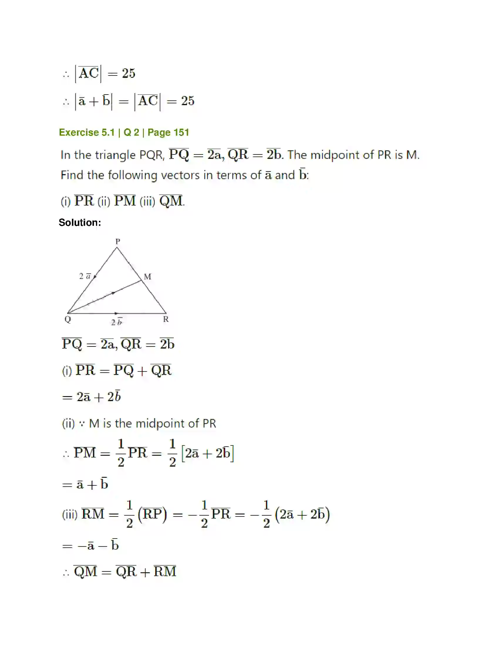 Maharashtra Board Class 12th Mathematics & Statistics-1 (Arts & Science) Vectors Solution 2