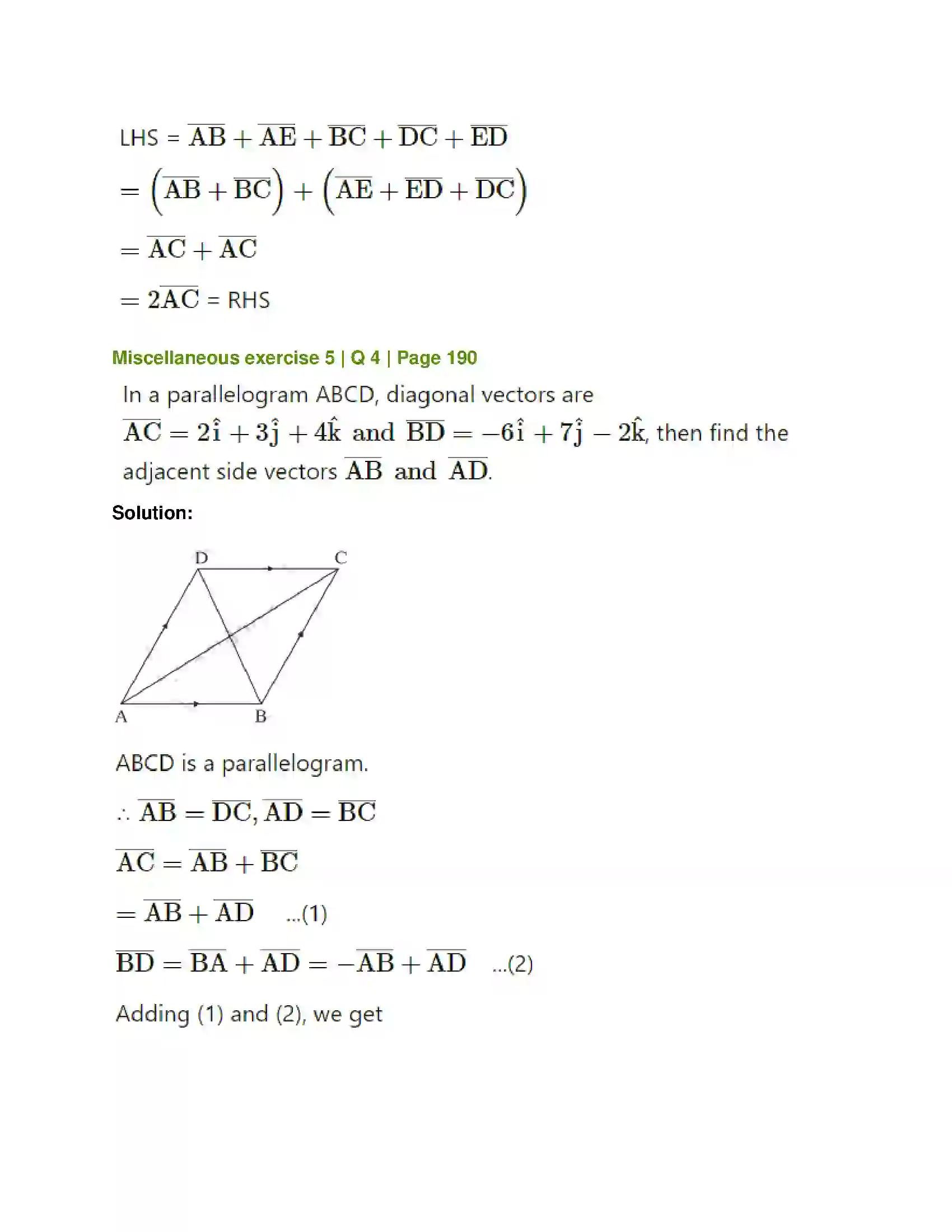 Maharashtra Board Class 12th Mathematics & Statistics-1 (Arts & Science) Vectors Solution 85