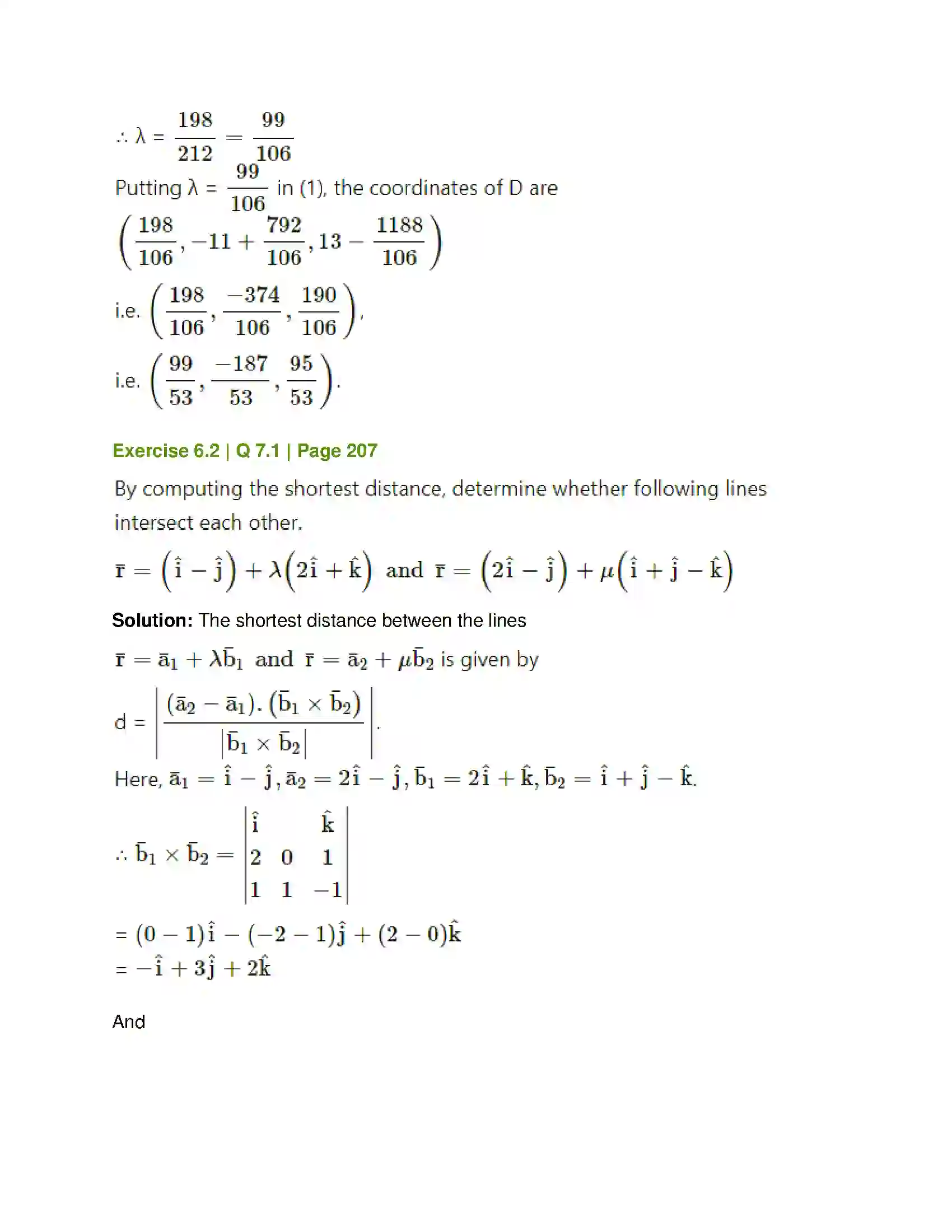 Maharashtra Board Class 12th Mathematics & Statistics-1 (Arts & Science) Line and Plane Solution 16