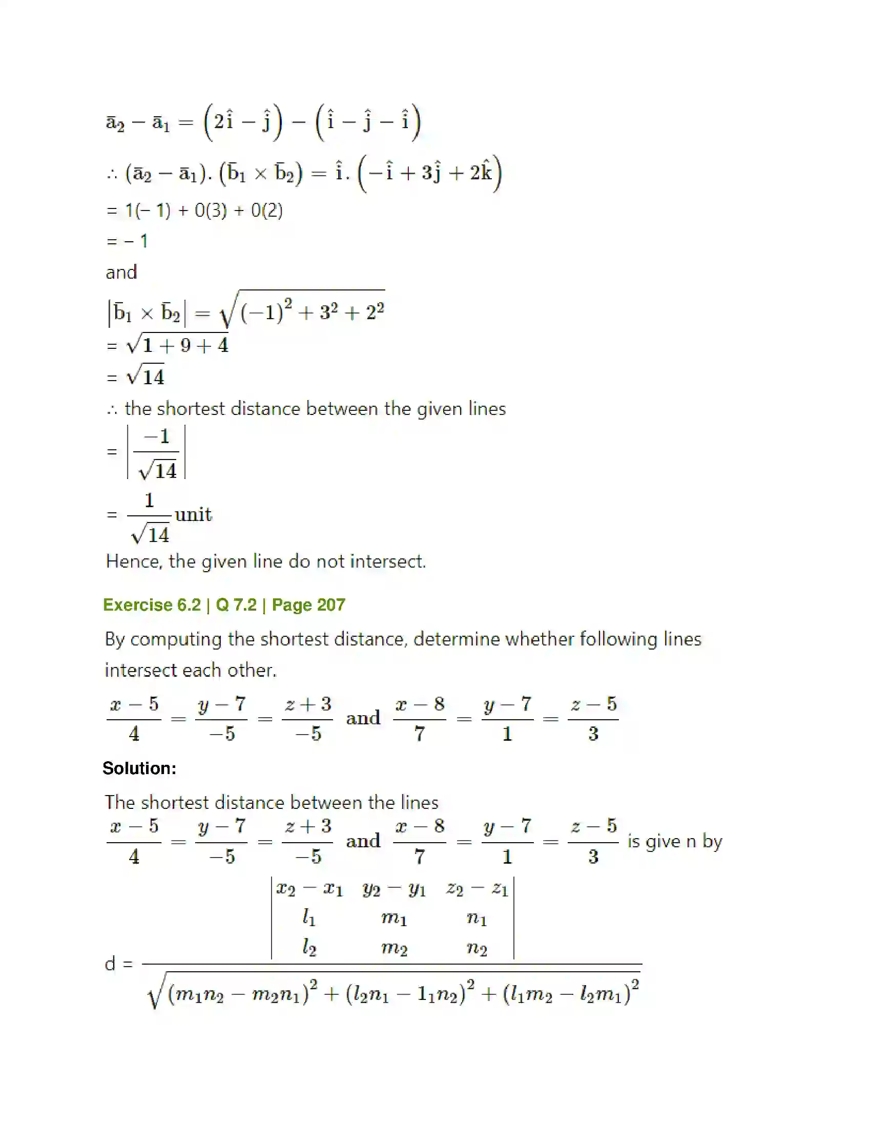 Maharashtra Board Class 12th Mathematics & Statistics-1 (Arts & Science) Line and Plane Solution 17