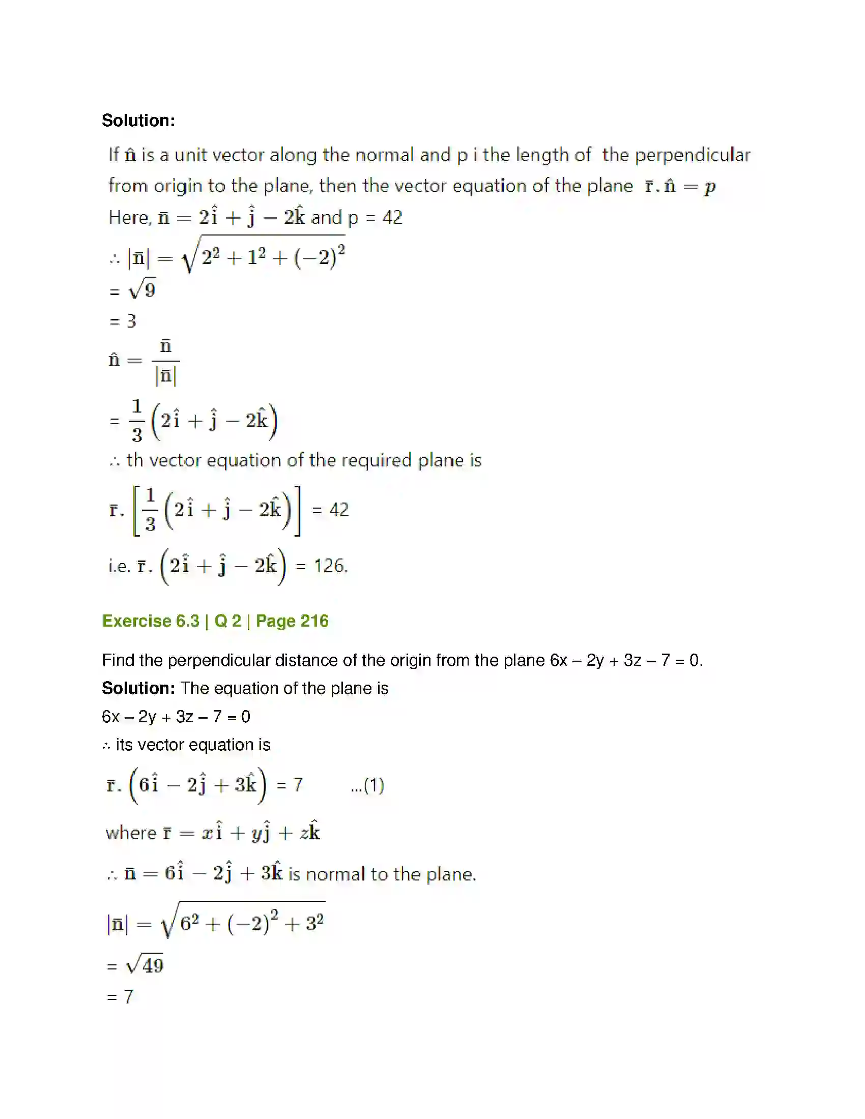 Maharashtra Board Class 12th Mathematics & Statistics-1 (Arts & Science) Line and Plane Solution 20