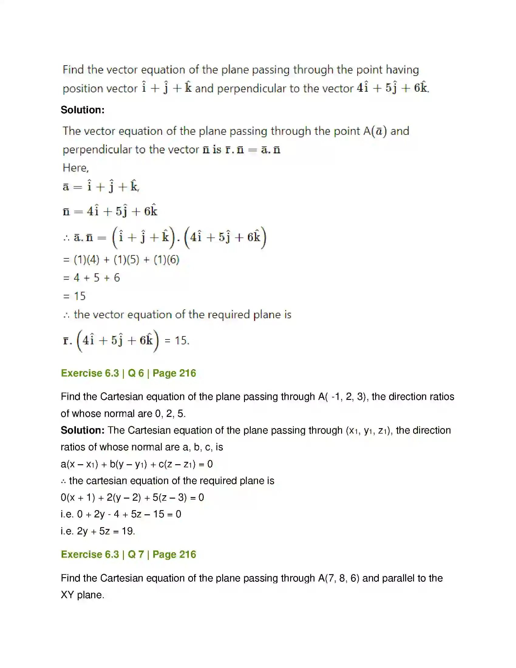 Maharashtra Board Class 12th Mathematics & Statistics-1 (Arts & Science) Line and Plane Solution 23