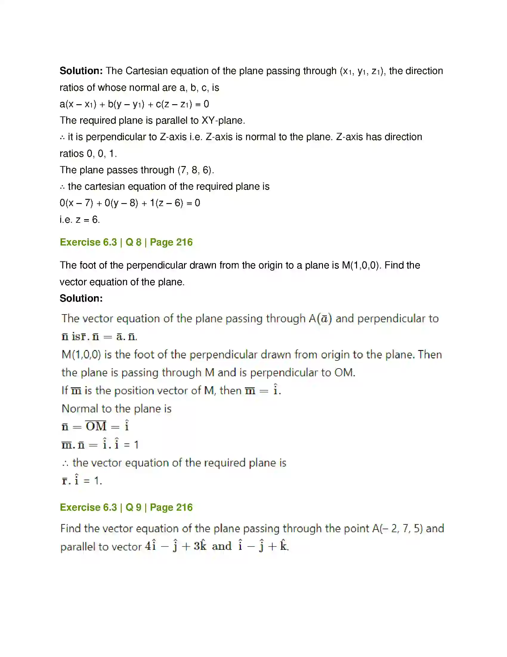 Maharashtra Board Class 12th Mathematics & Statistics-1 (Arts & Science) Line and Plane Solution 24