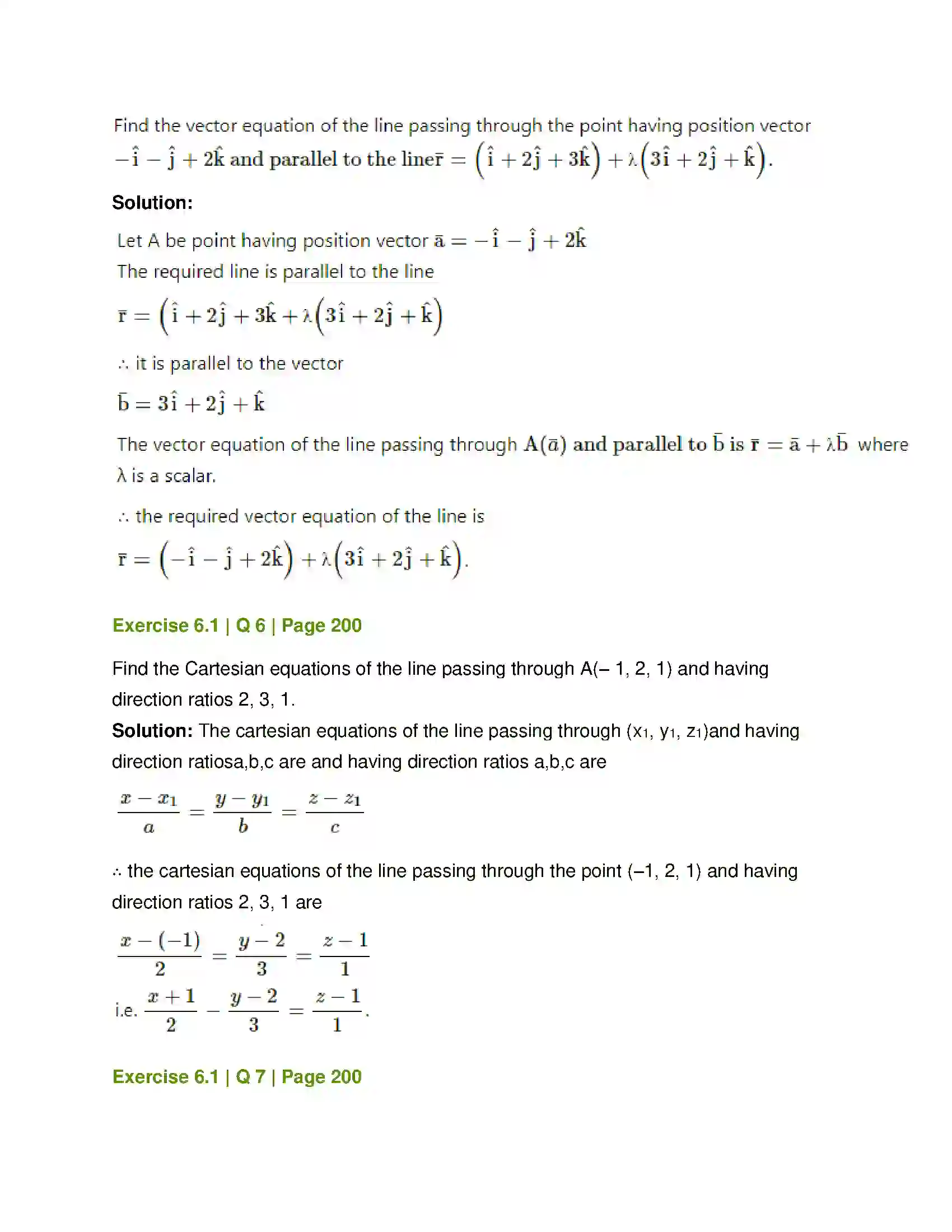 Maharashtra Board Class 12th Mathematics & Statistics-1 (Arts & Science) Line and Plane Solution 3