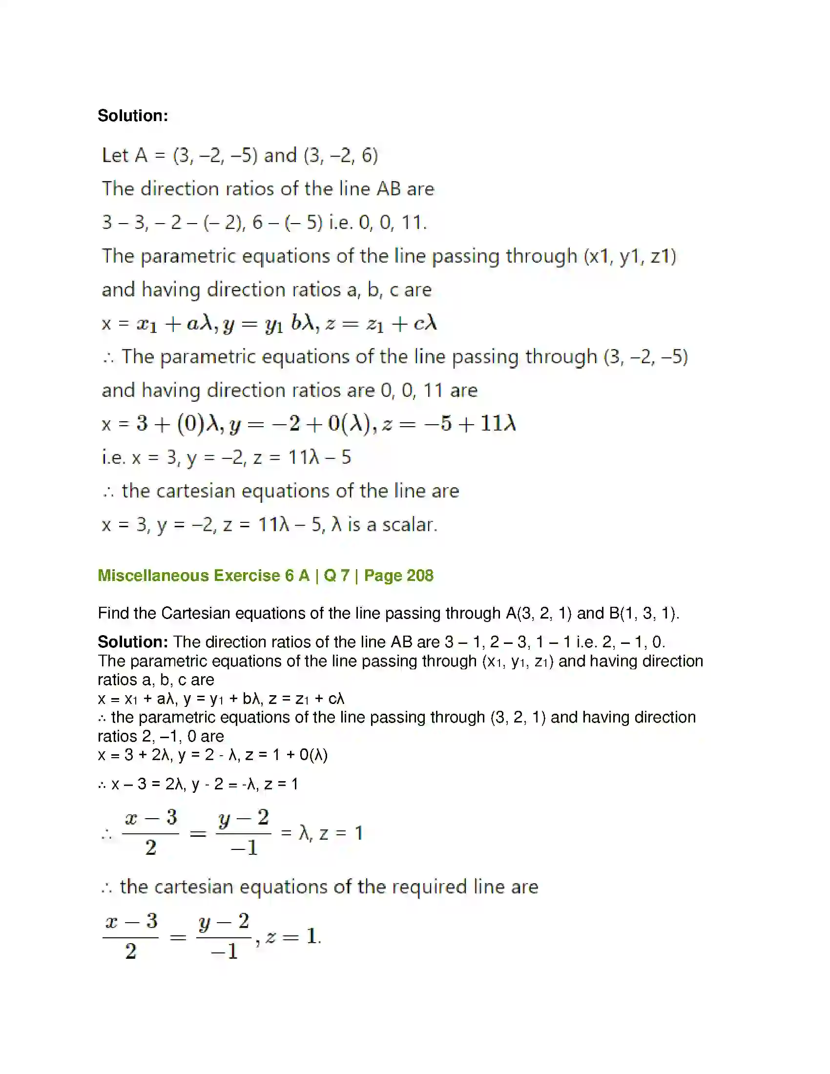 Maharashtra Board Class 12th Mathematics & Statistics-1 (Arts & Science) Line and Plane Solution 35