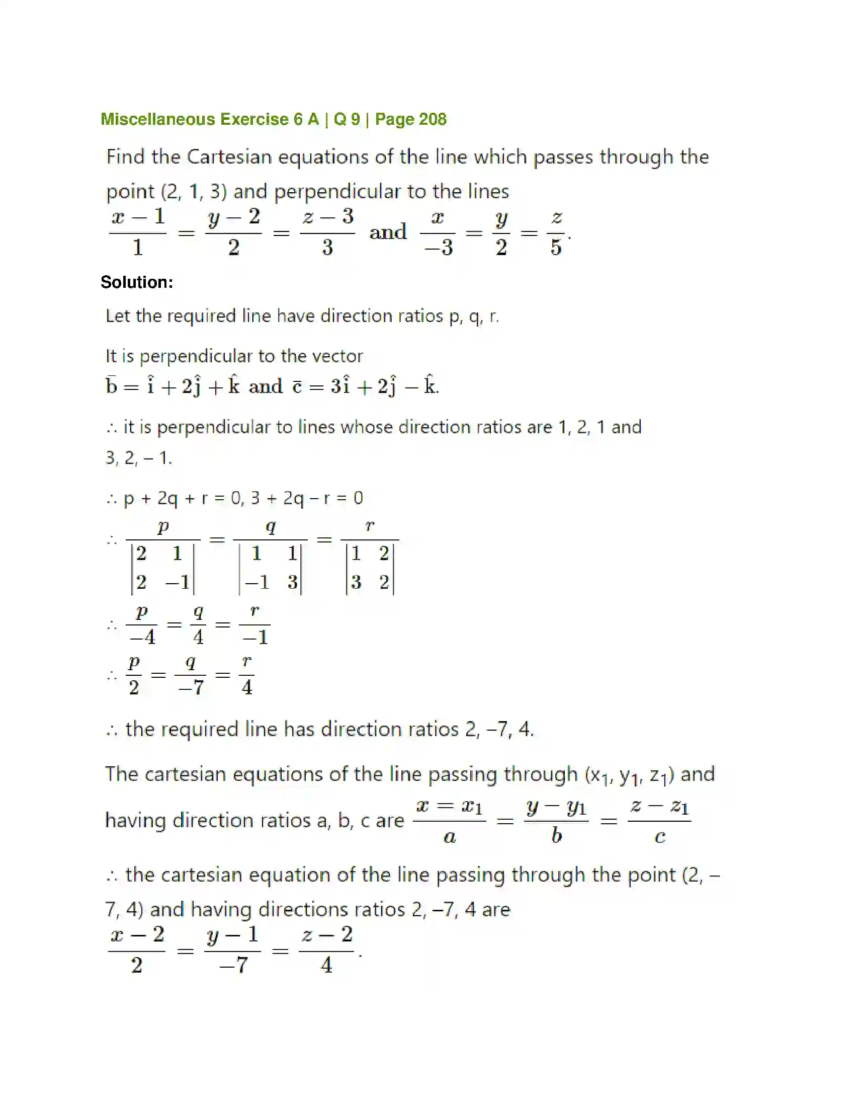 Maharashtra Board Class 12th Mathematics & Statistics-1 (Arts & Science) Line and Plane Solution 37